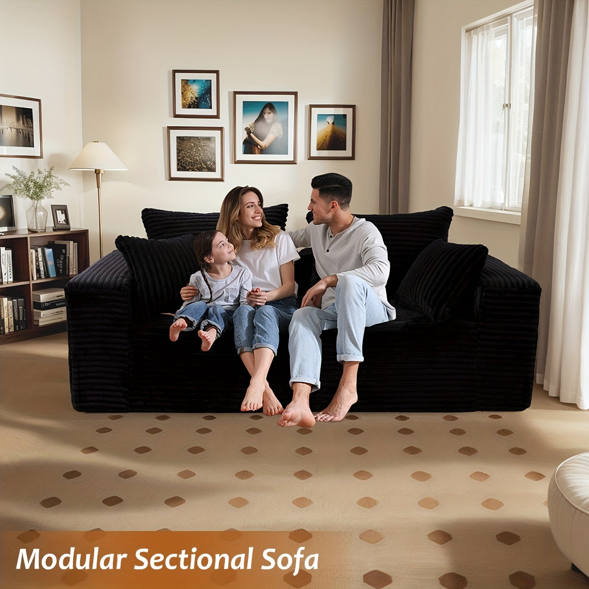 2PCS Sofa Cloud Couch Set Memory Foam Cushioning