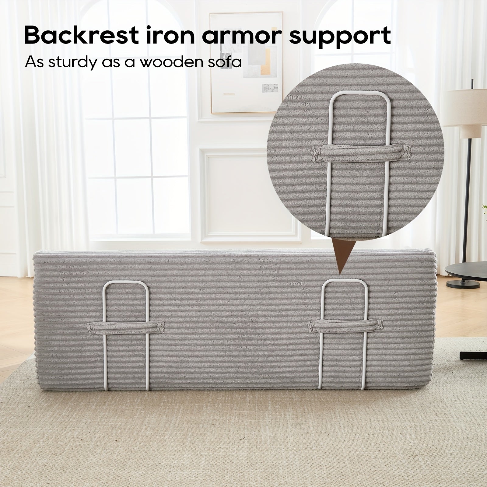 72" Loveseat Sofa Bed With Memory Foam & Steel Frame