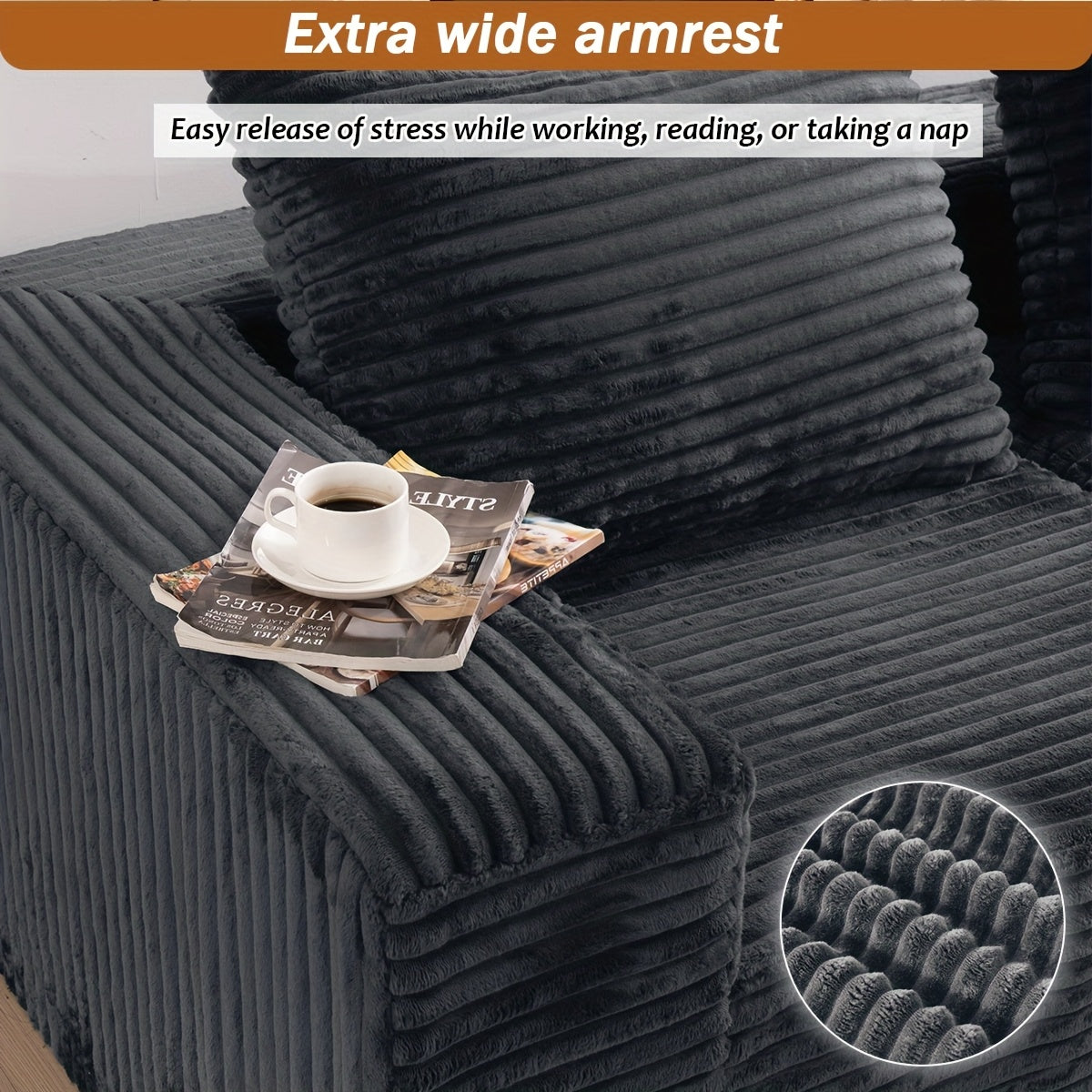 2PCS Sofa Cloud Couch Set Memory Foam Cushioning