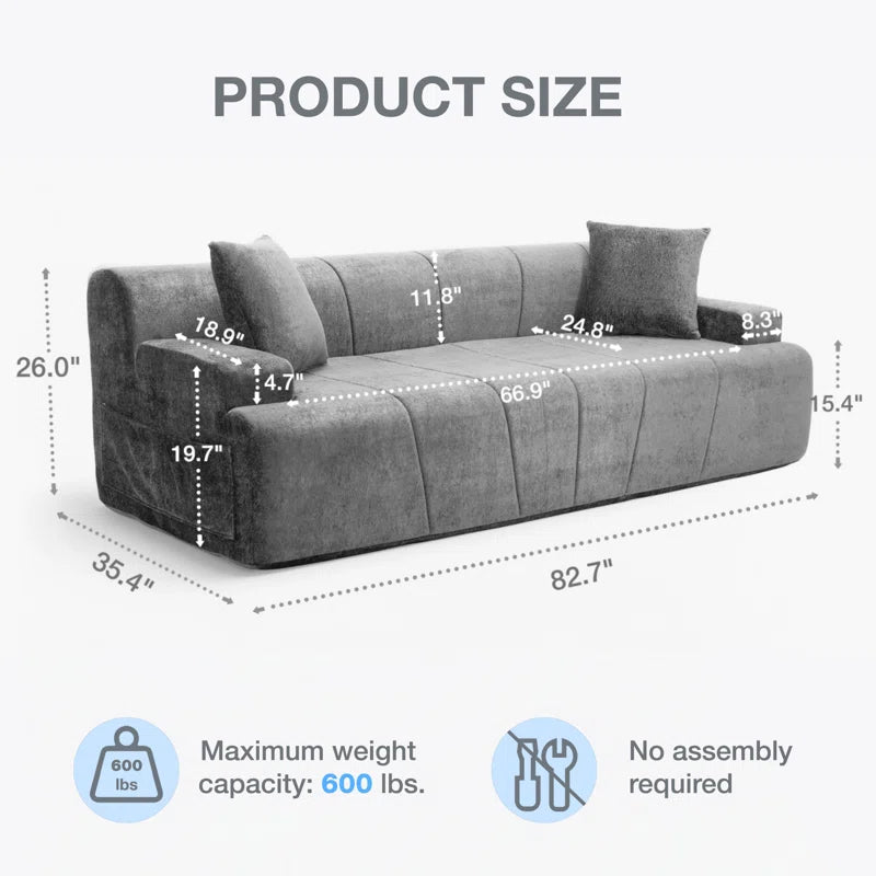 136" Boneless Modular Cloud Sofa