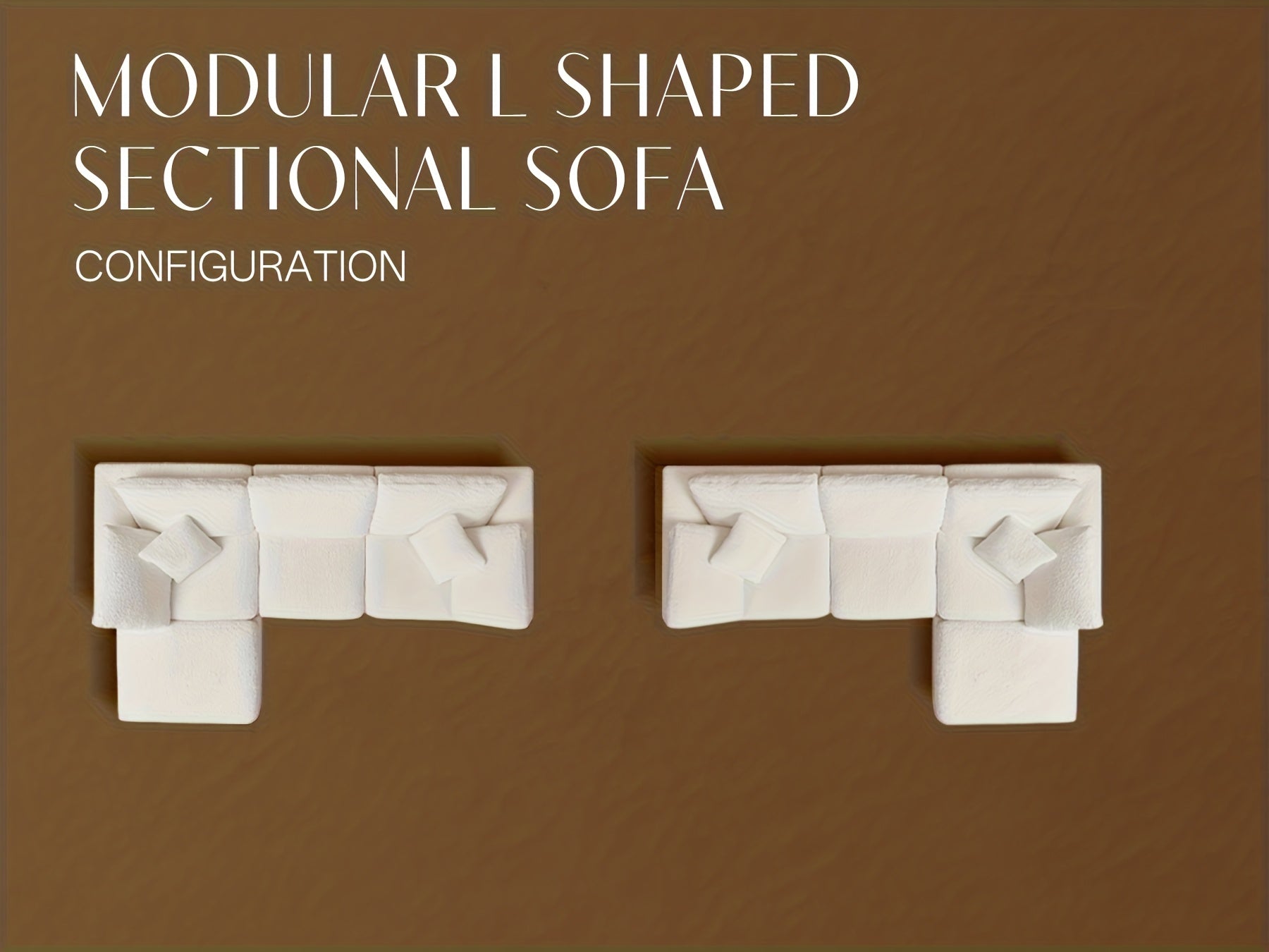 110" Cloud Sectional Boneles Couches for Living Room with Ottoman