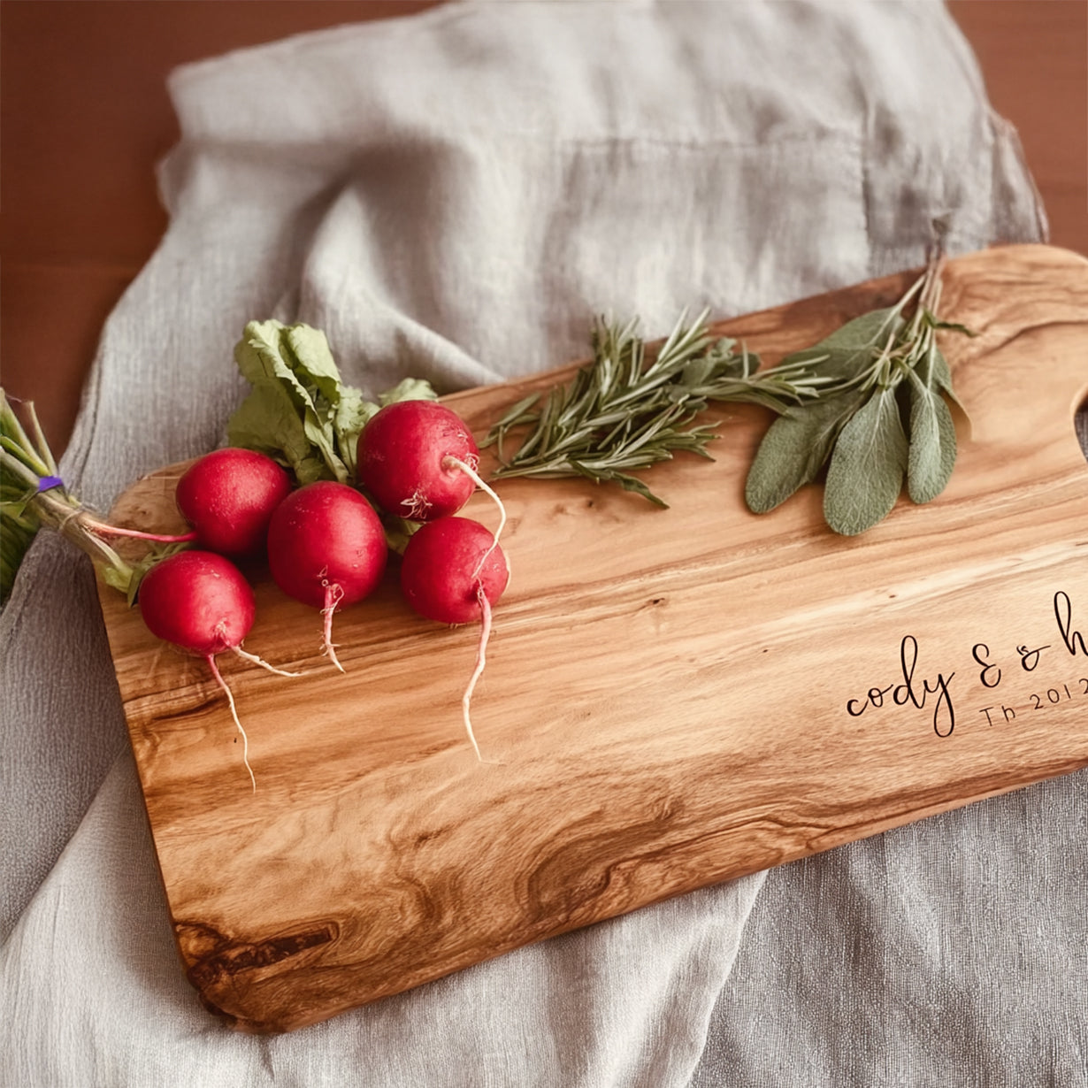 Personalized Wooden Cutting Board – Engraved Charcuterie & Cheese Board