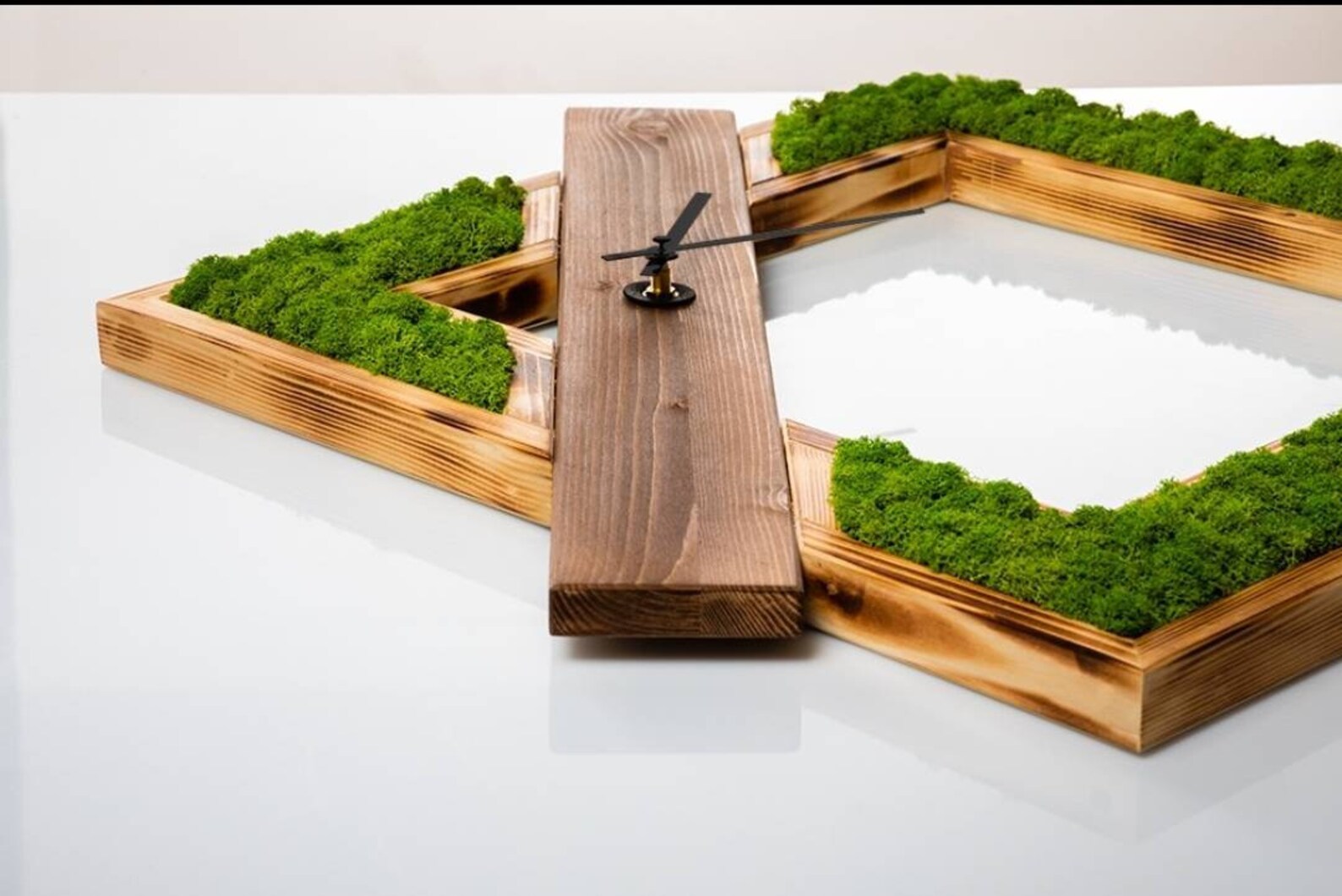 Moss Wall Clock – Living Green Accent for Home or Office