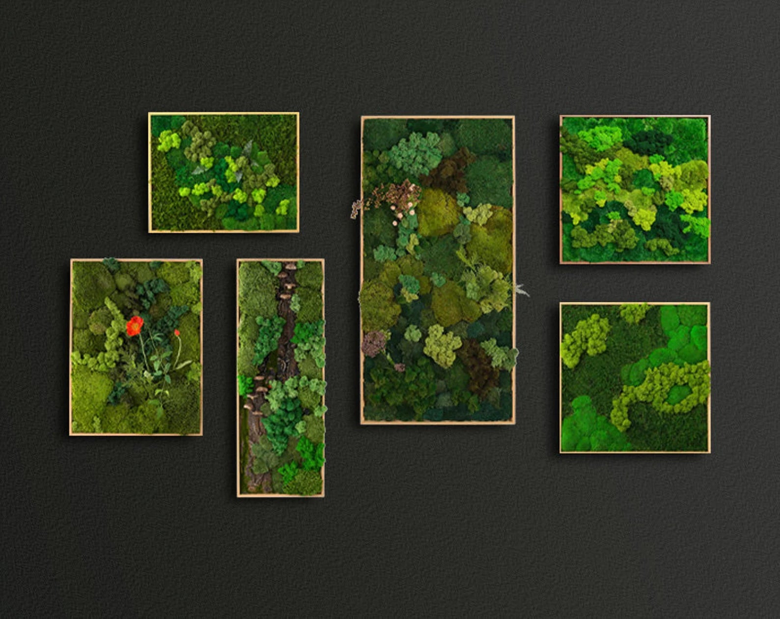 Preserved Moss Wall Art – Vertical Eco Panel for Sustainable Home Decor