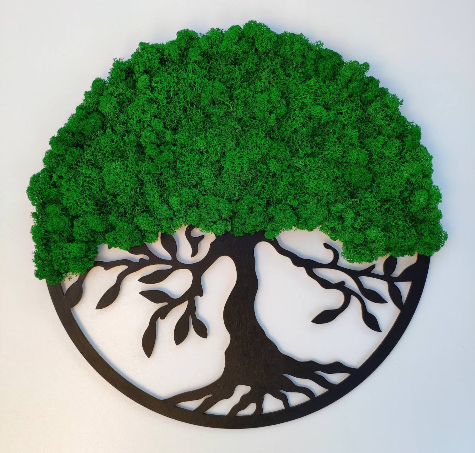 Moss Tree of Life Wall Art – Handmade Green Moss Wall Decor | Natural Home Decoration