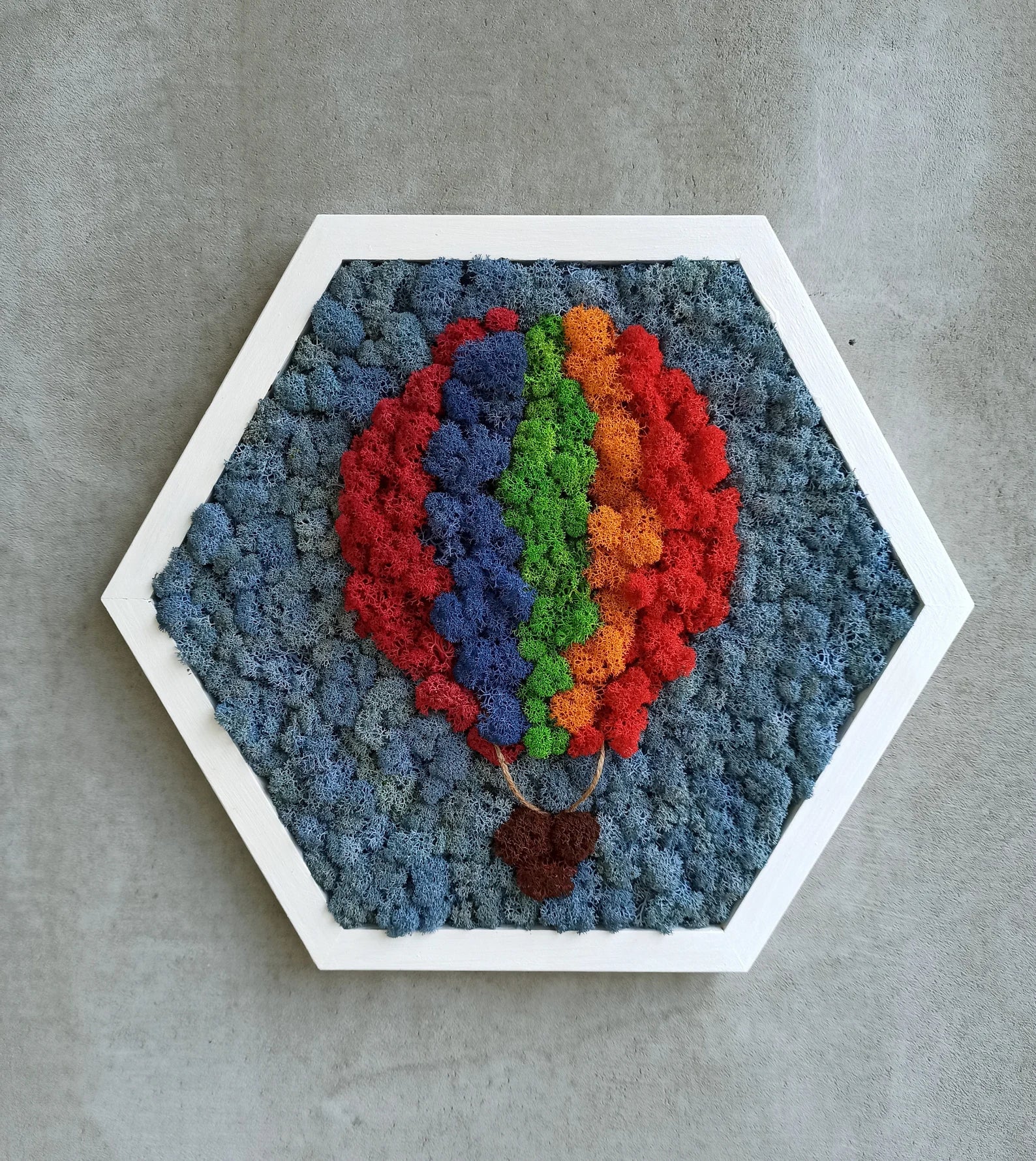 Honeycomb Moss Frame Set – Baby Room Wall Art Balloon