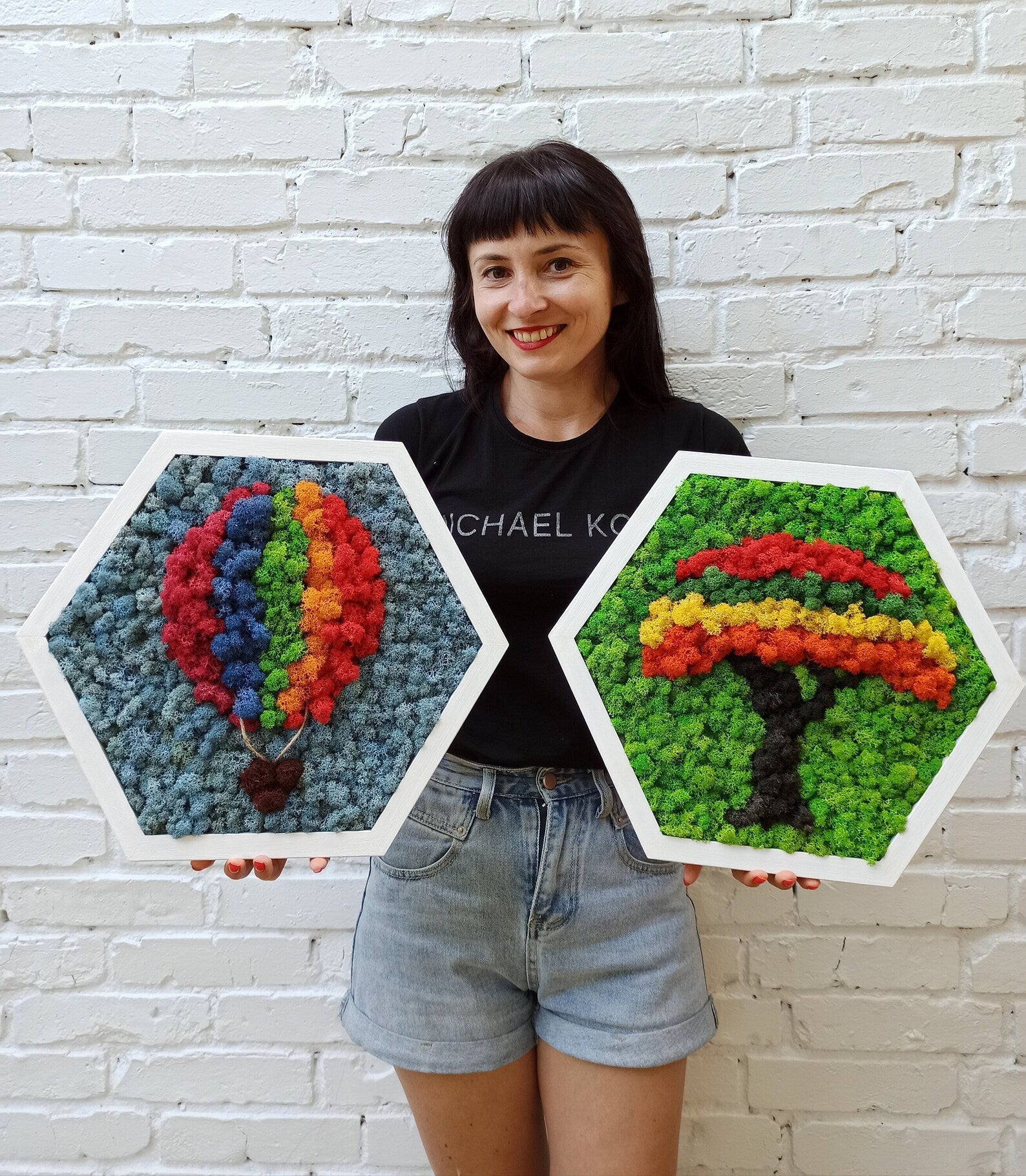 Honeycomb Moss Frame Set – Baby Room Wall Art Balloon