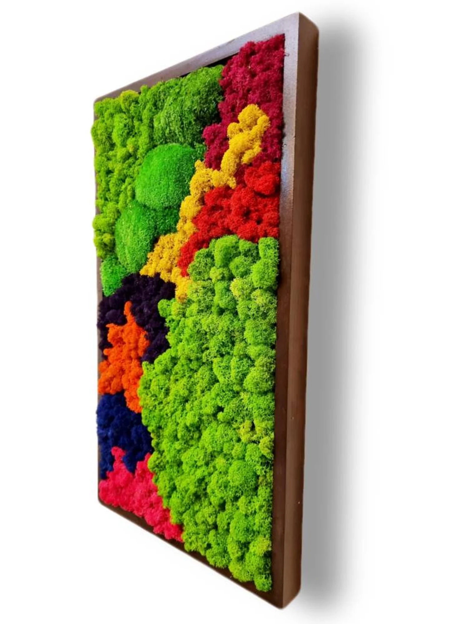 Moss Wall Art – Preserved Moss Frame – Green Wall Nature Room Decor