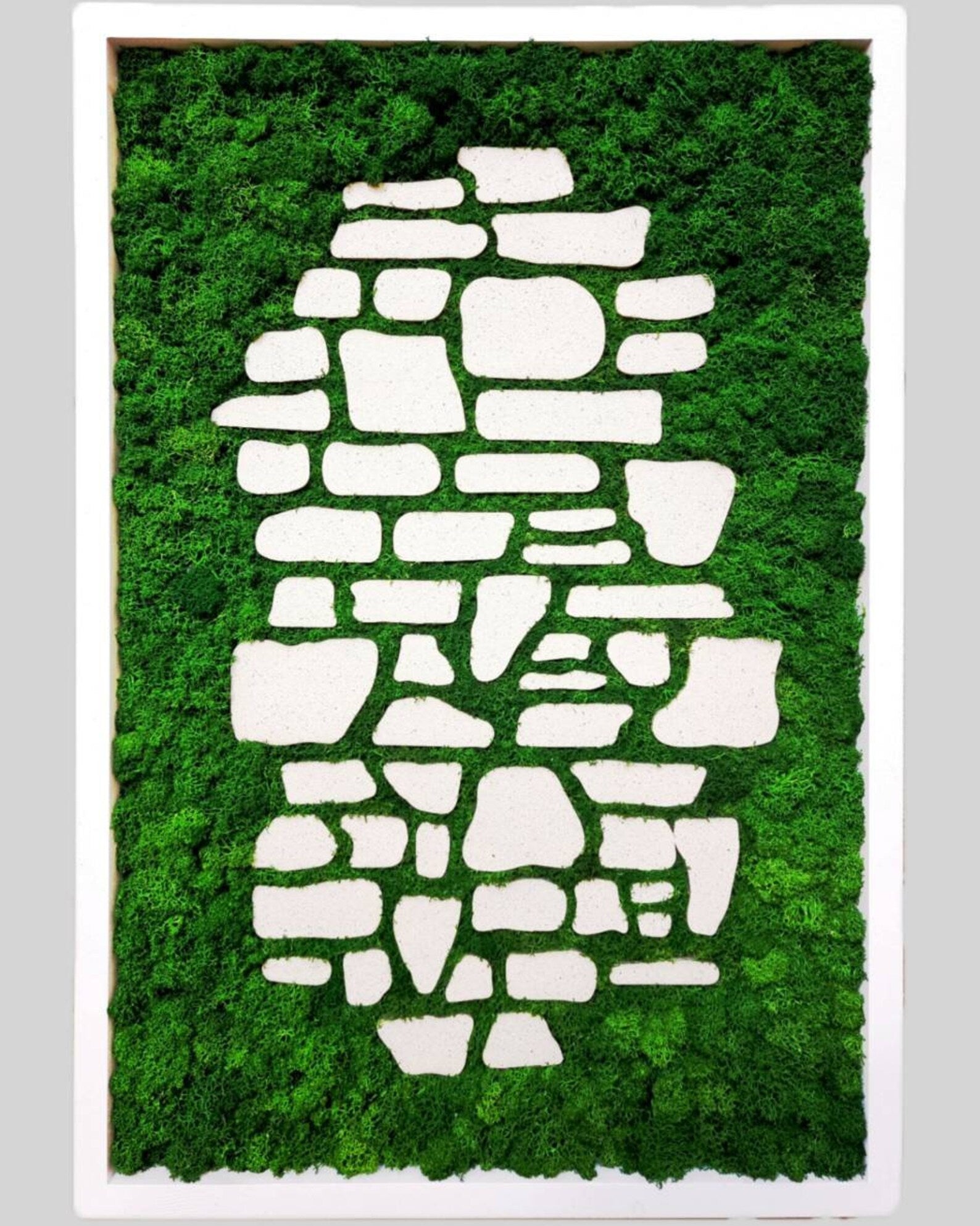 Biophilic Moss Wall Art – Handmade Preserved Green Nature Home Decoration