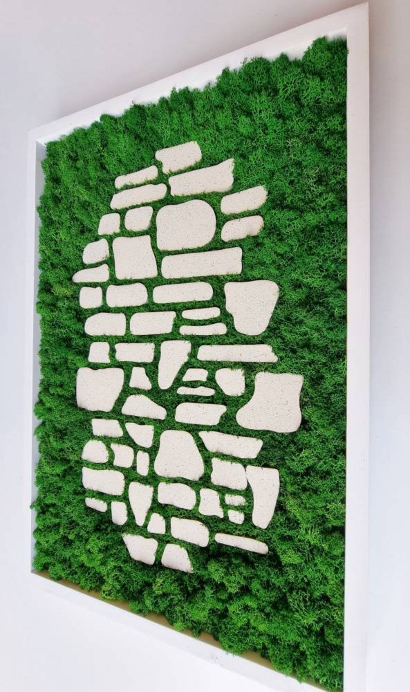 Biophilic Moss Wall Art – Handmade Preserved Green Nature Home Decoration