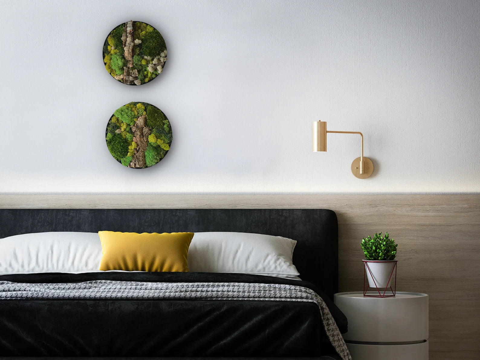 Eco-Friendly Round Moss Wall Art | Botanical Vertical Garden Decor for Home & Office