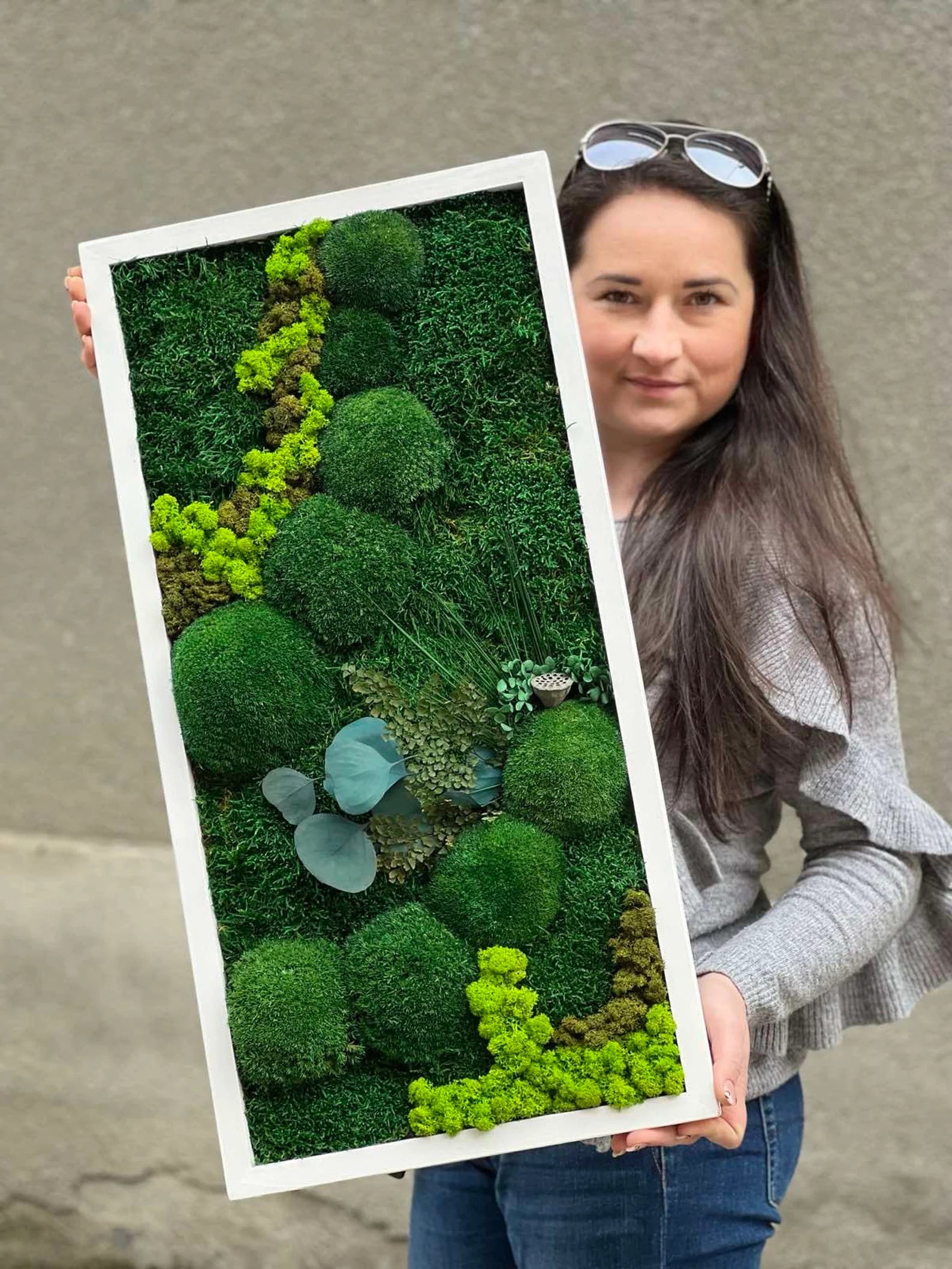 Rectangular Moss Wall Art – Stabilized Green Moss Panel | Nature-Inspired Home Decor & Gift