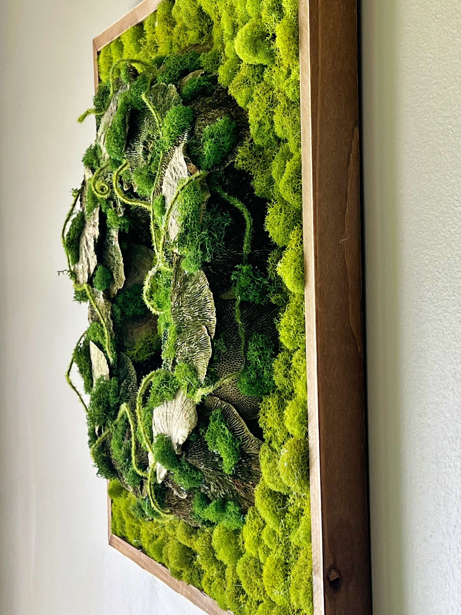 Natural Moss Artwork | Handmade Preserved Wall Decoration