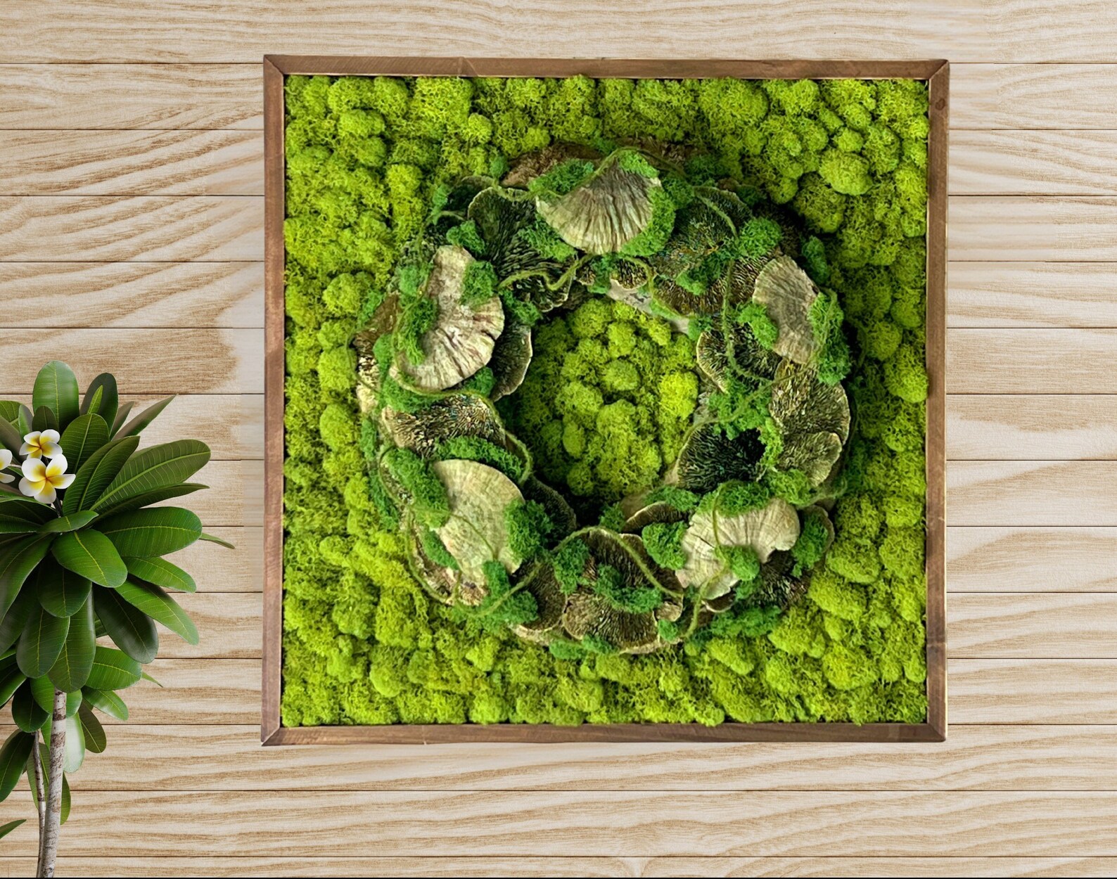 Natural Moss Artwork | Handmade Preserved Wall Decoration
