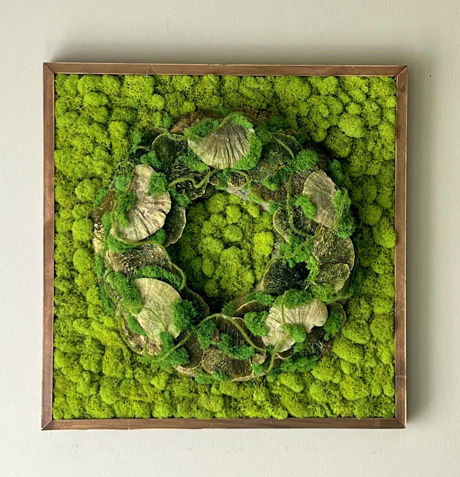 Natural Moss Artwork | Handmade Preserved Wall Decoration