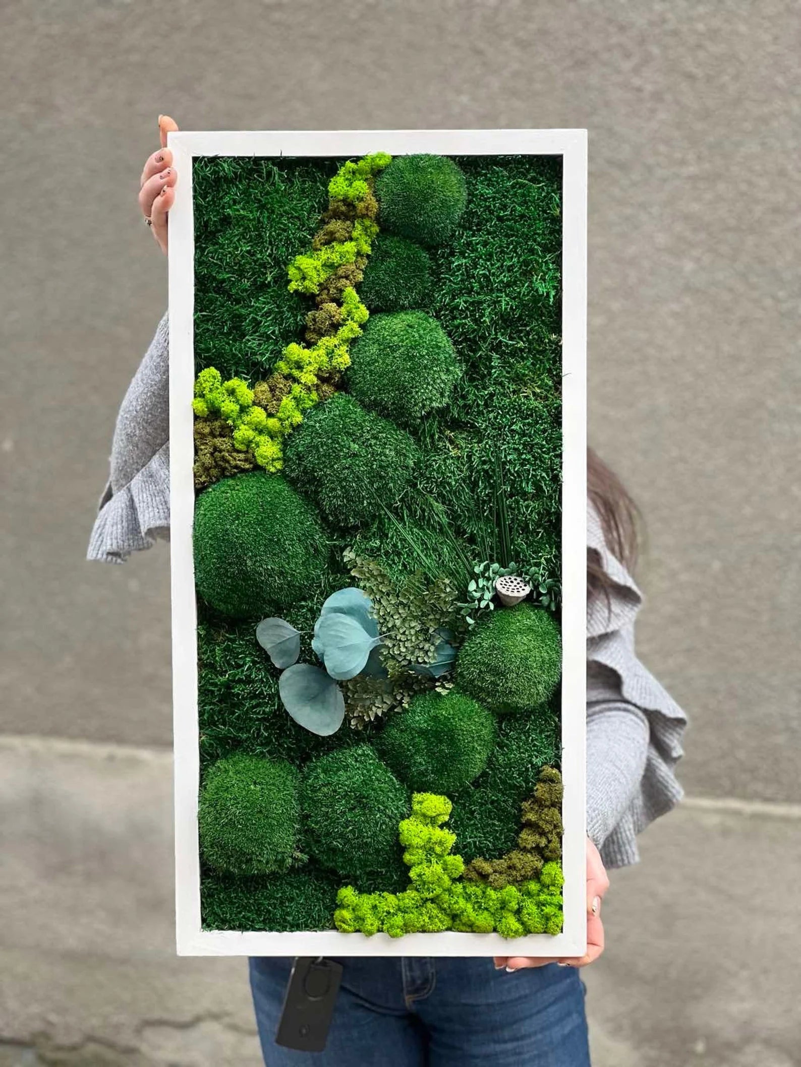 Rectangular Moss Wall Art – Stabilized Green Moss Panel | Nature-Inspired Home Decor & Gift