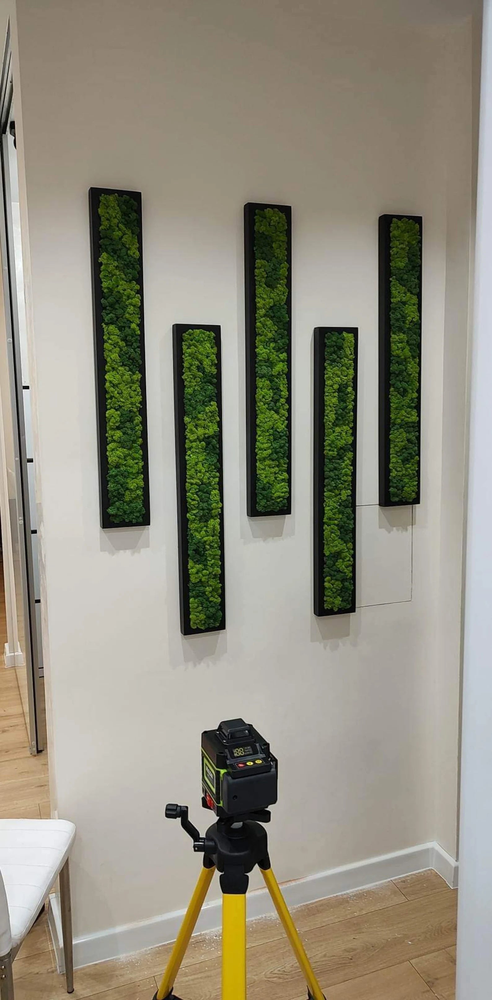 Wooden Moss Panel – Preserved Reindeer Moss Wall Art, Real Moss Wall Hanging for Home Decor