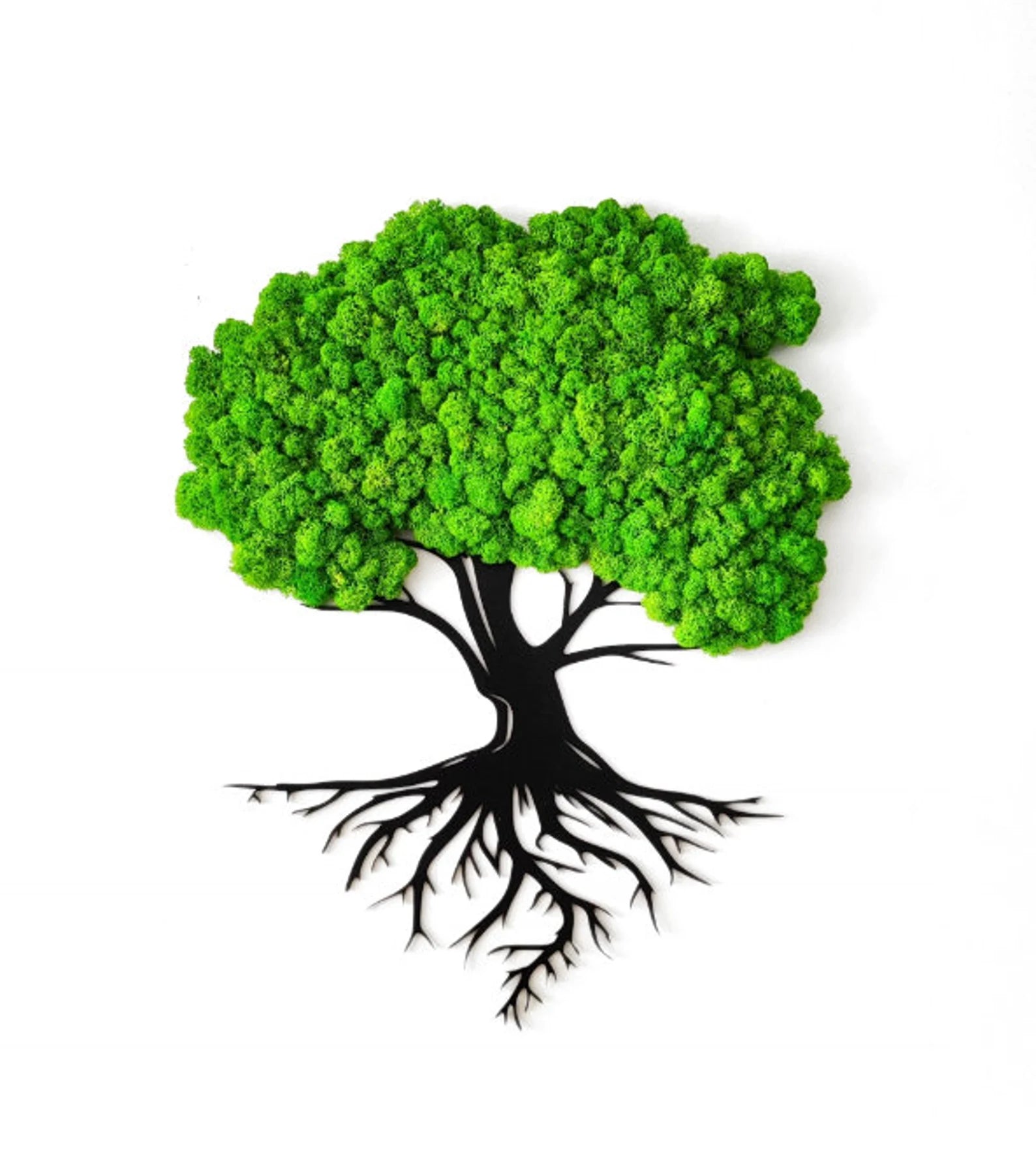 Tree of Life Wall Art – Reindeer Moss & Dried Plants, Nature Home Decor