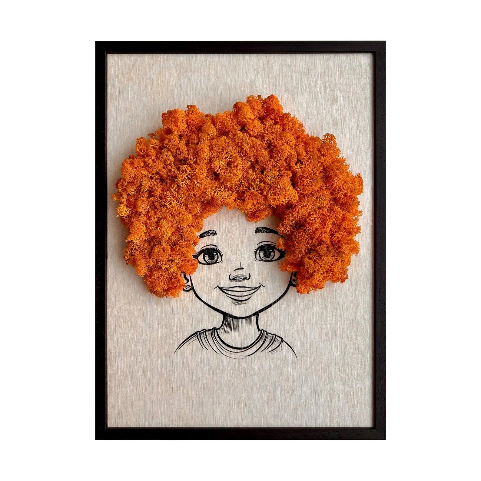 Framed Reindeer Moss Wall Décor – Natural Accent Art for Home, Florist Display & Unique Gift Ideas
