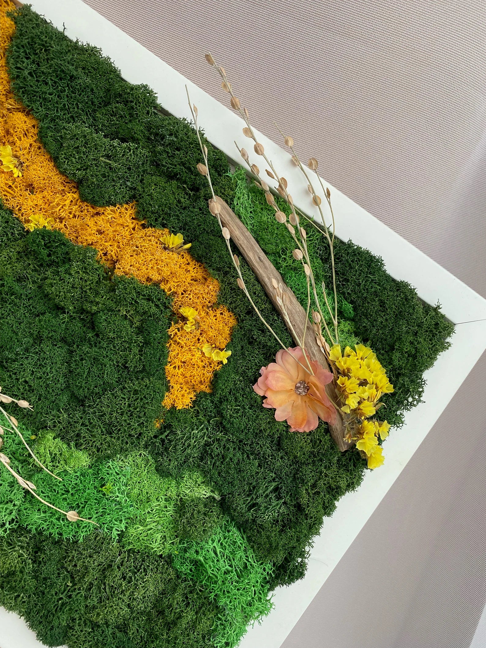 Preserved Moss Wall Art – Framed Moss Decor | No Maintenance “Living” Moss Wall Picture | Forest Valley Design