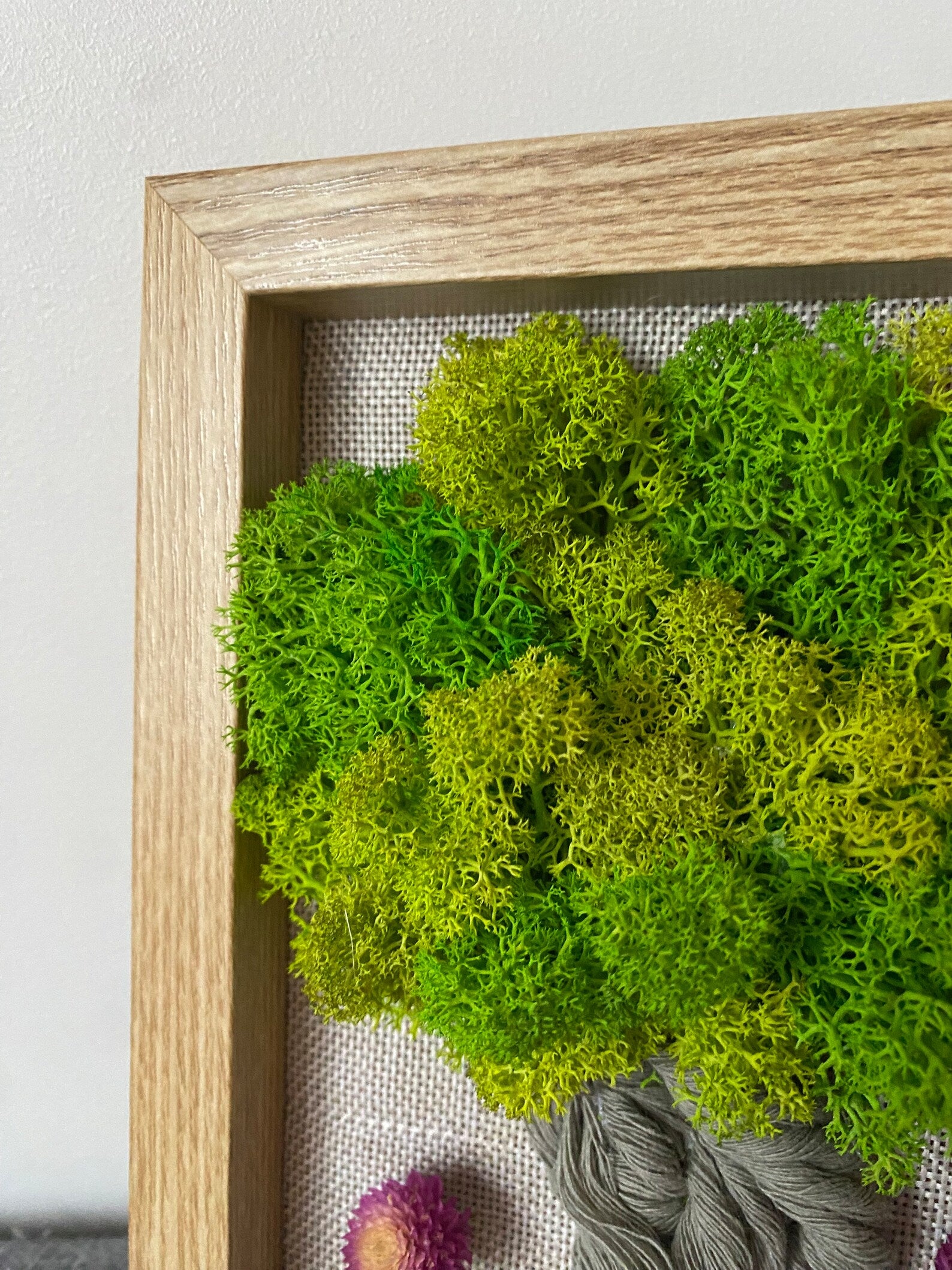 Preserved Moss Wall Art | Framed Living Moss Decor | No-Maintenance Moss Picture “Forest”