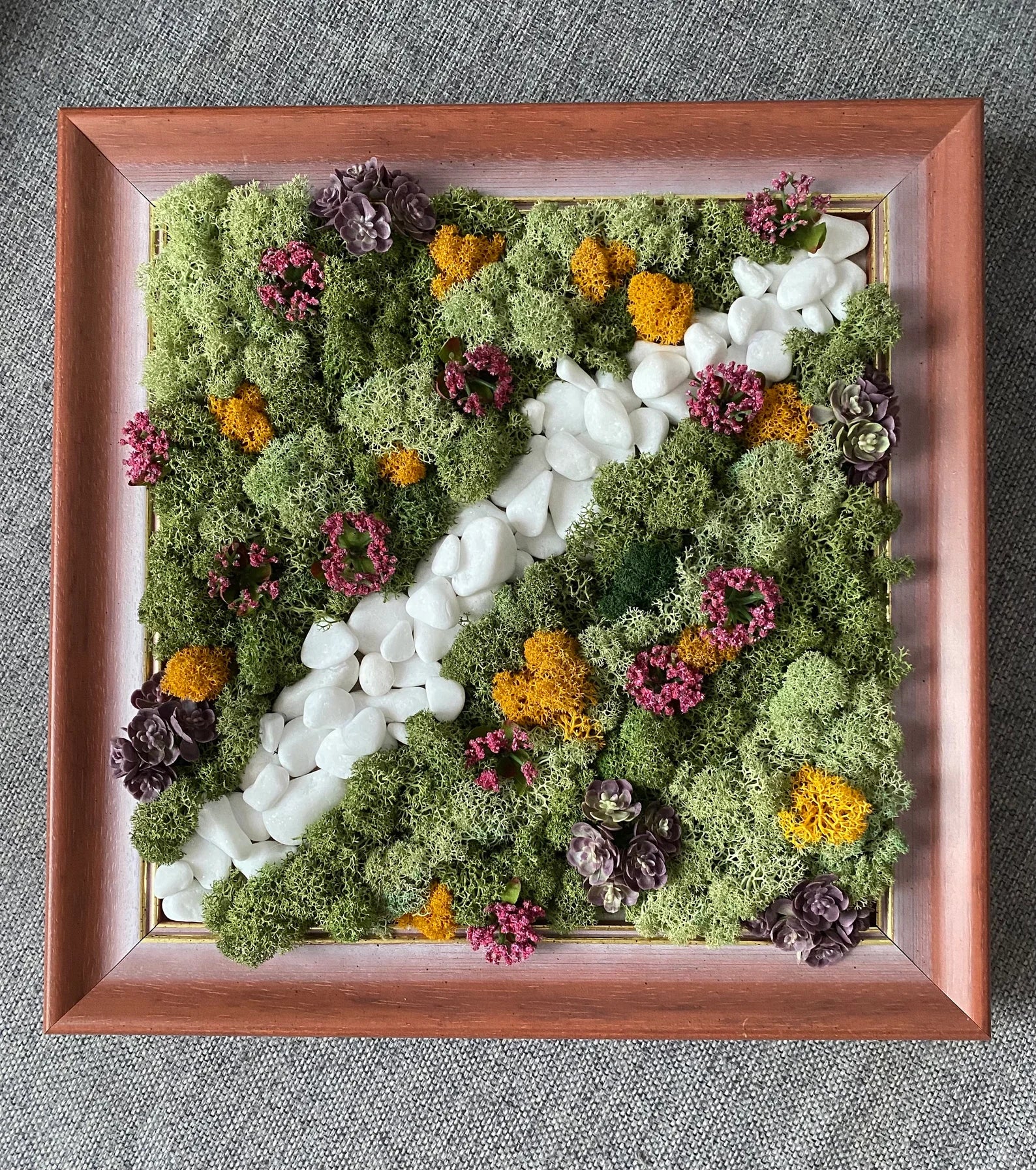 Moss Wall Decor – Handmade Preserved Moss Picture | No Care Green Living Wall