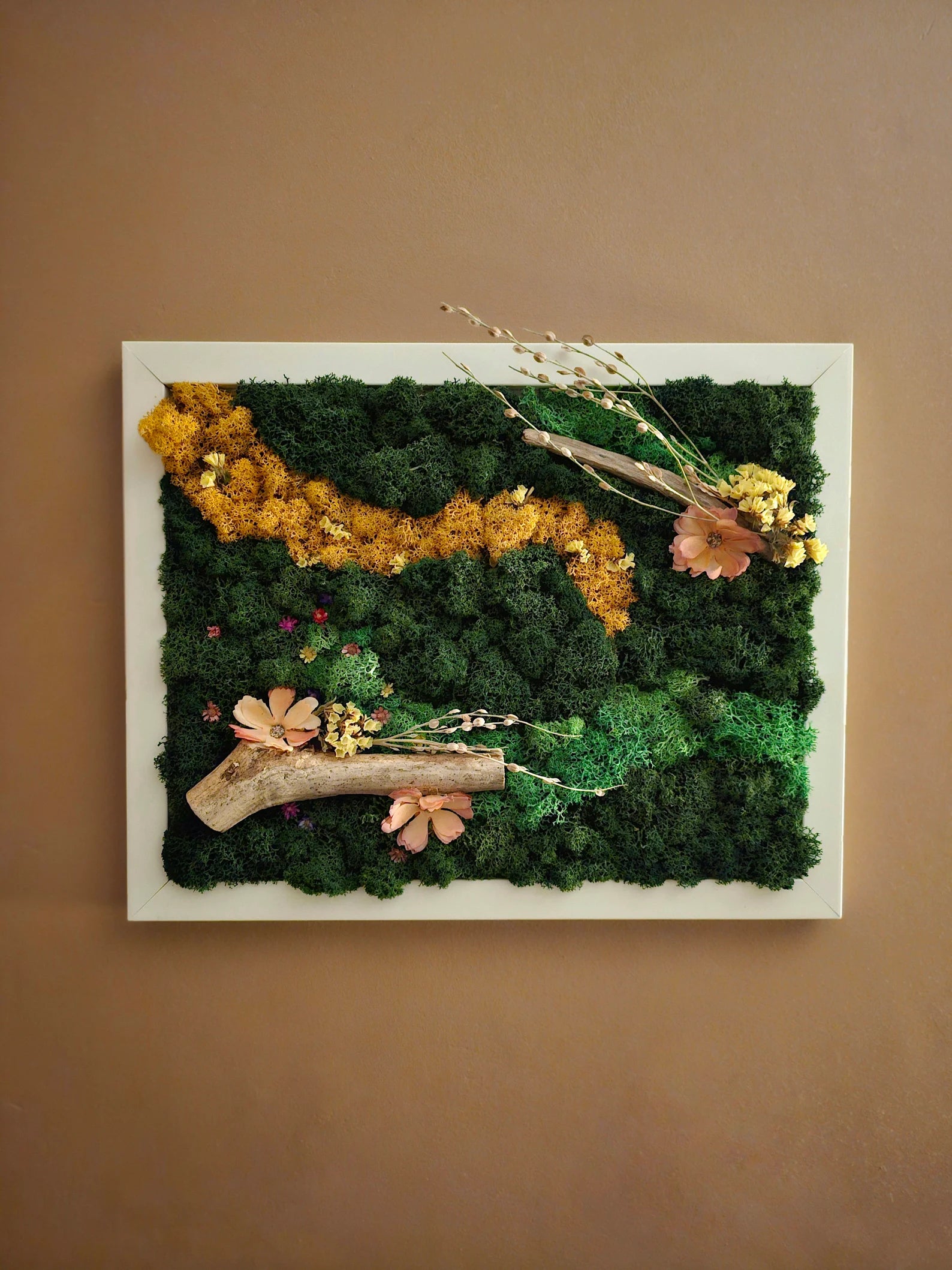 Preserved Moss Wall Art – Framed Moss Decor | No Maintenance “Living” Moss Wall Picture | Forest Valley Design