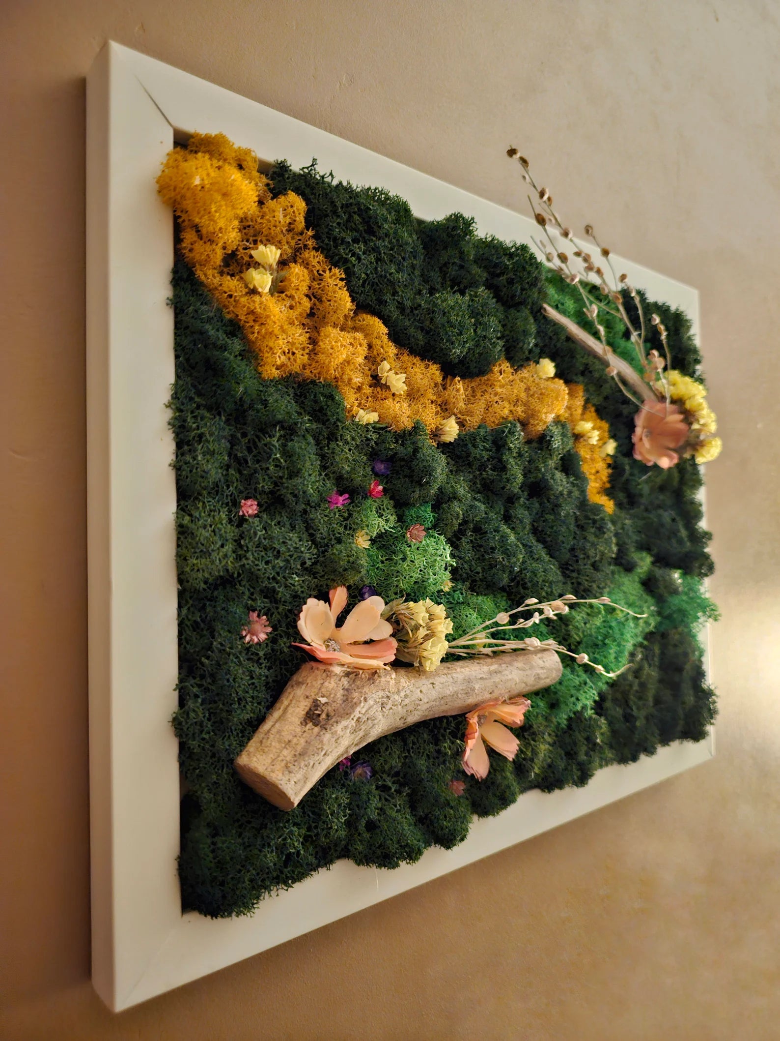 Preserved Moss Wall Art – Framed Moss Decor | No Maintenance “Living” Moss Wall Picture | Forest Valley Design