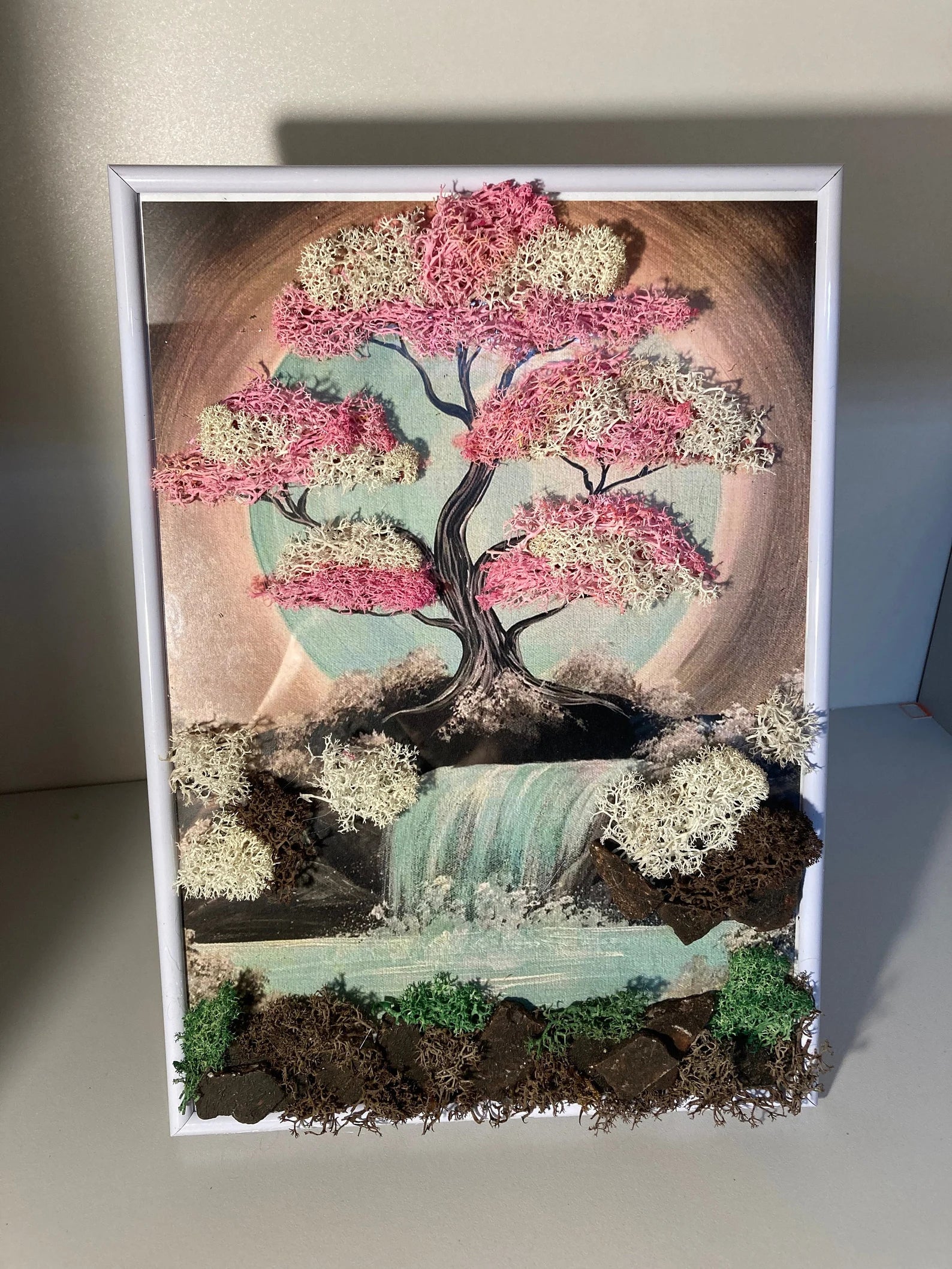 Moss Wall Decor – Preserved Moss Art Picture | Nature Inspired Room Decor