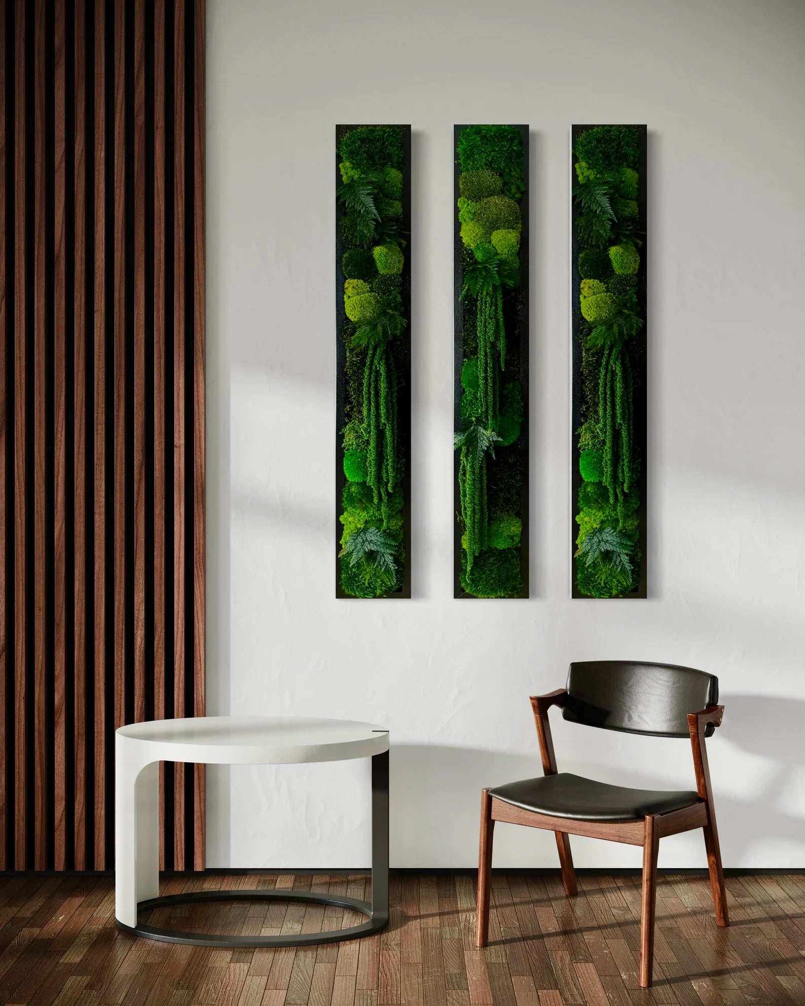 Preserved Moss Wall Art – Natural Greenery Panel with Ferns | Moss Wall Decor