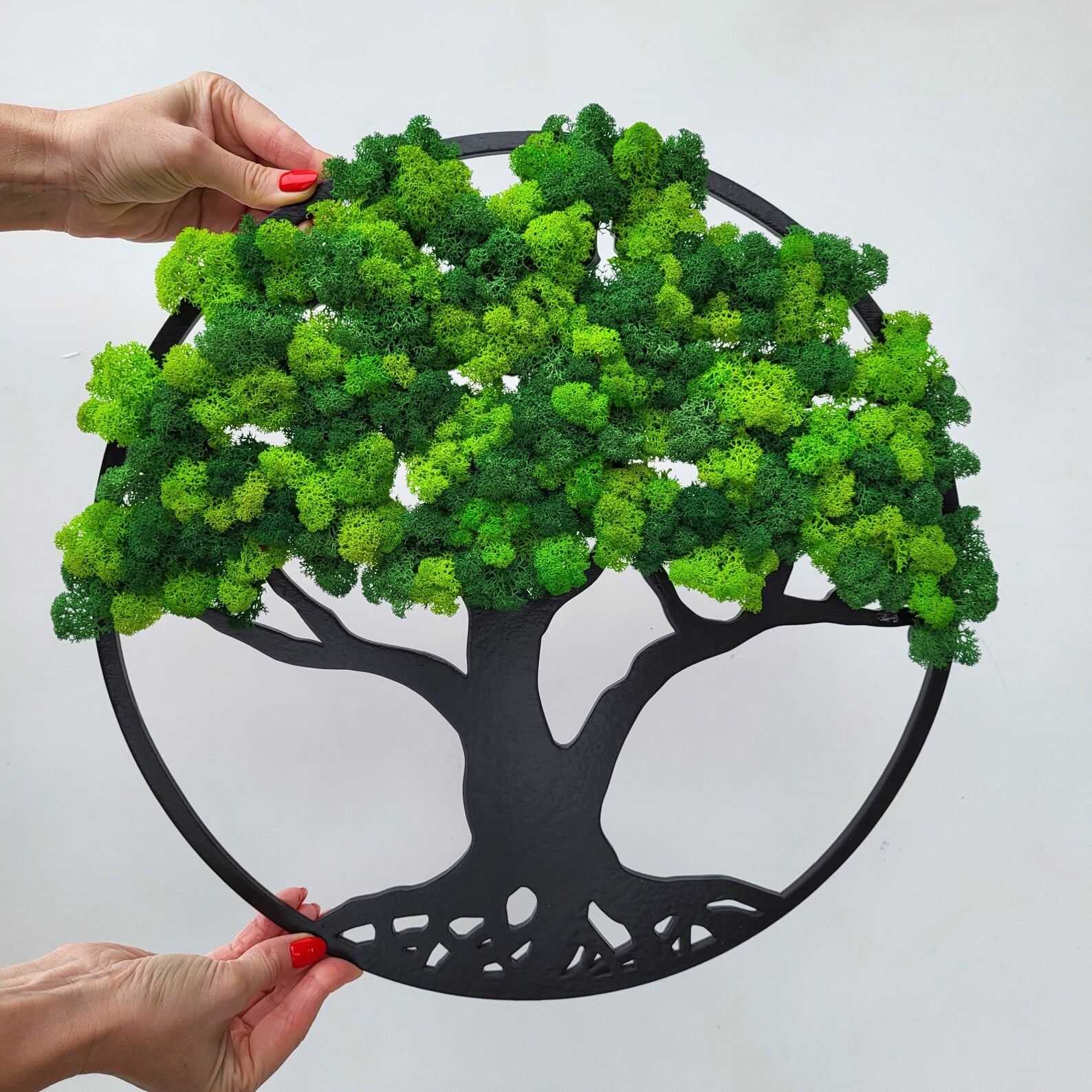 Tree of Life Moss Wall Art – Autumn Fall Colors Home Decor Gift