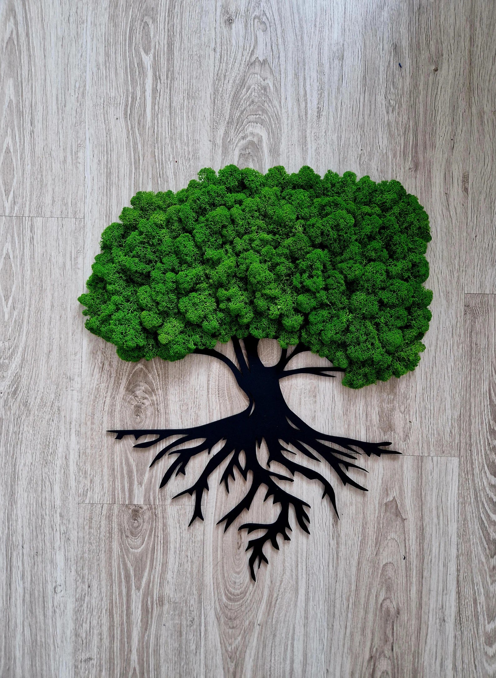 Tree of Life Wall Art – Reindeer Moss & Dried Plants, Nature Home Decor