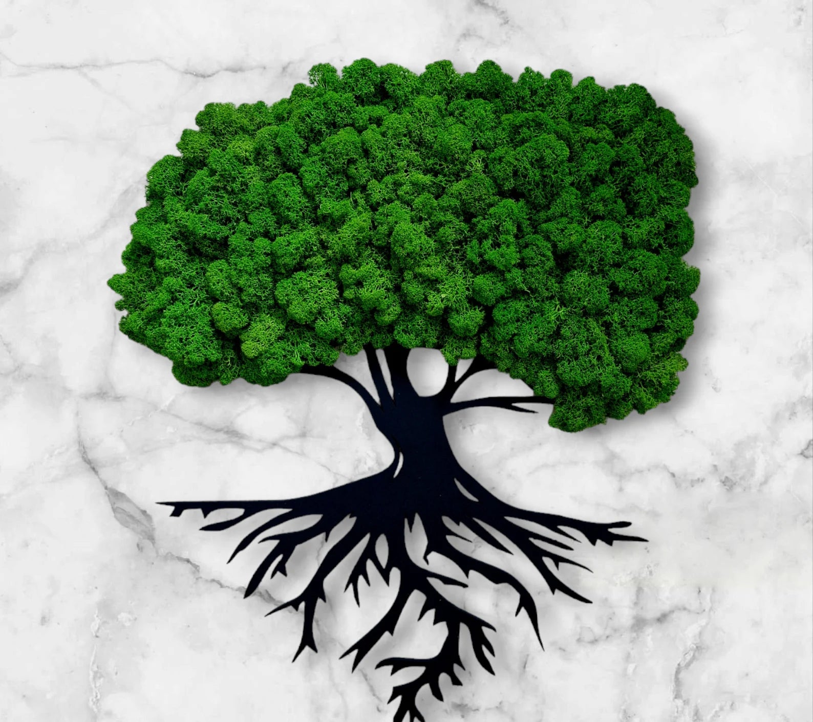 Tree of Life Wall Art – Reindeer Moss & Dried Plants, Nature Home Decor