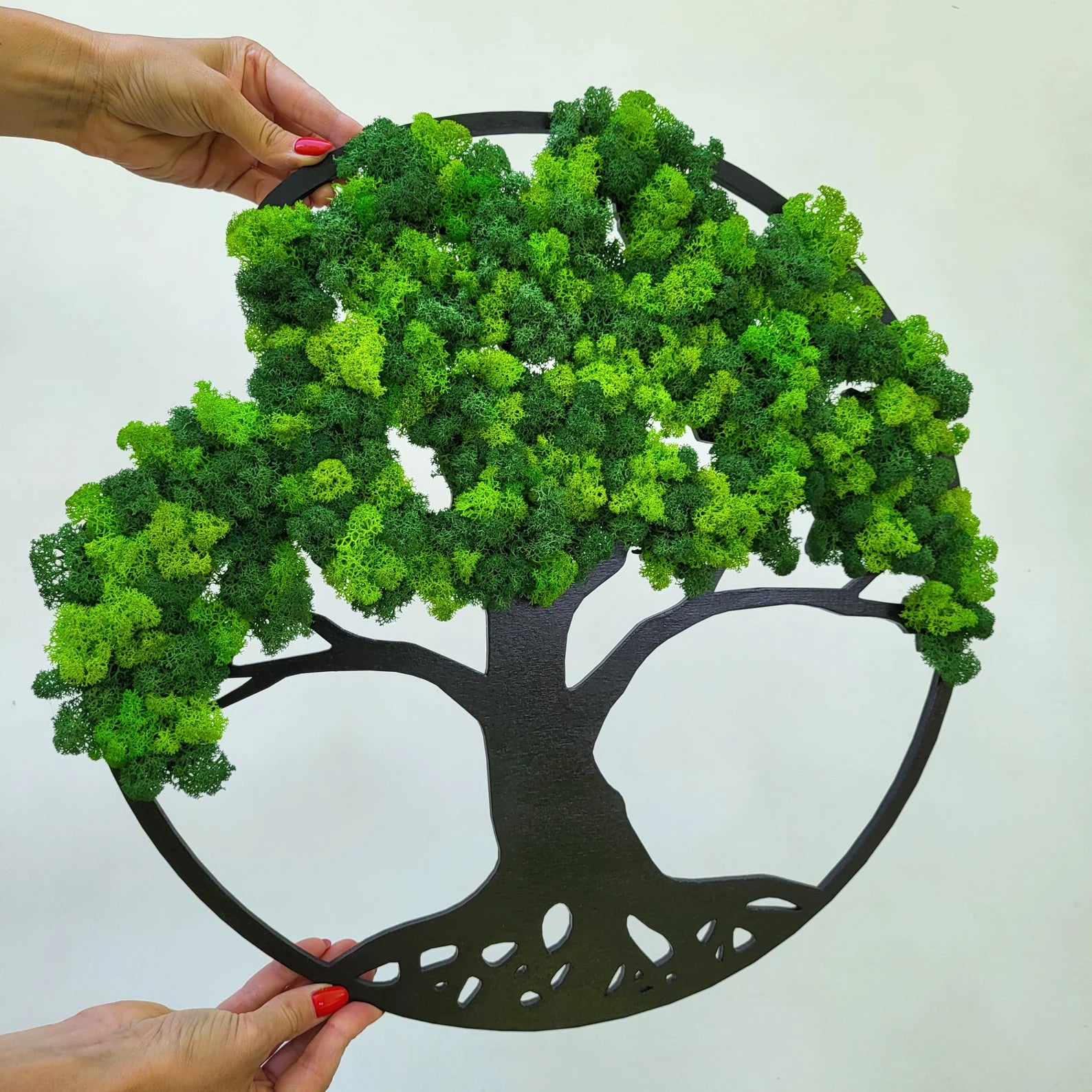 Moss Tree of Life Wall Art with Birds – Unique Moss Wall Decor – 5th Anniversary Gift – Housewarming Bedroom Living Room Decoration