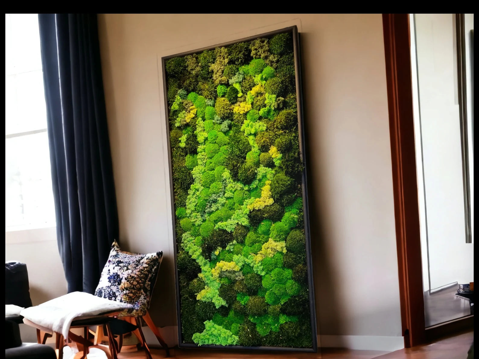 Preserved Moss Wall Art – Eco-Friendly Botanical Decor | Vertical Garden Frame for Home & Office