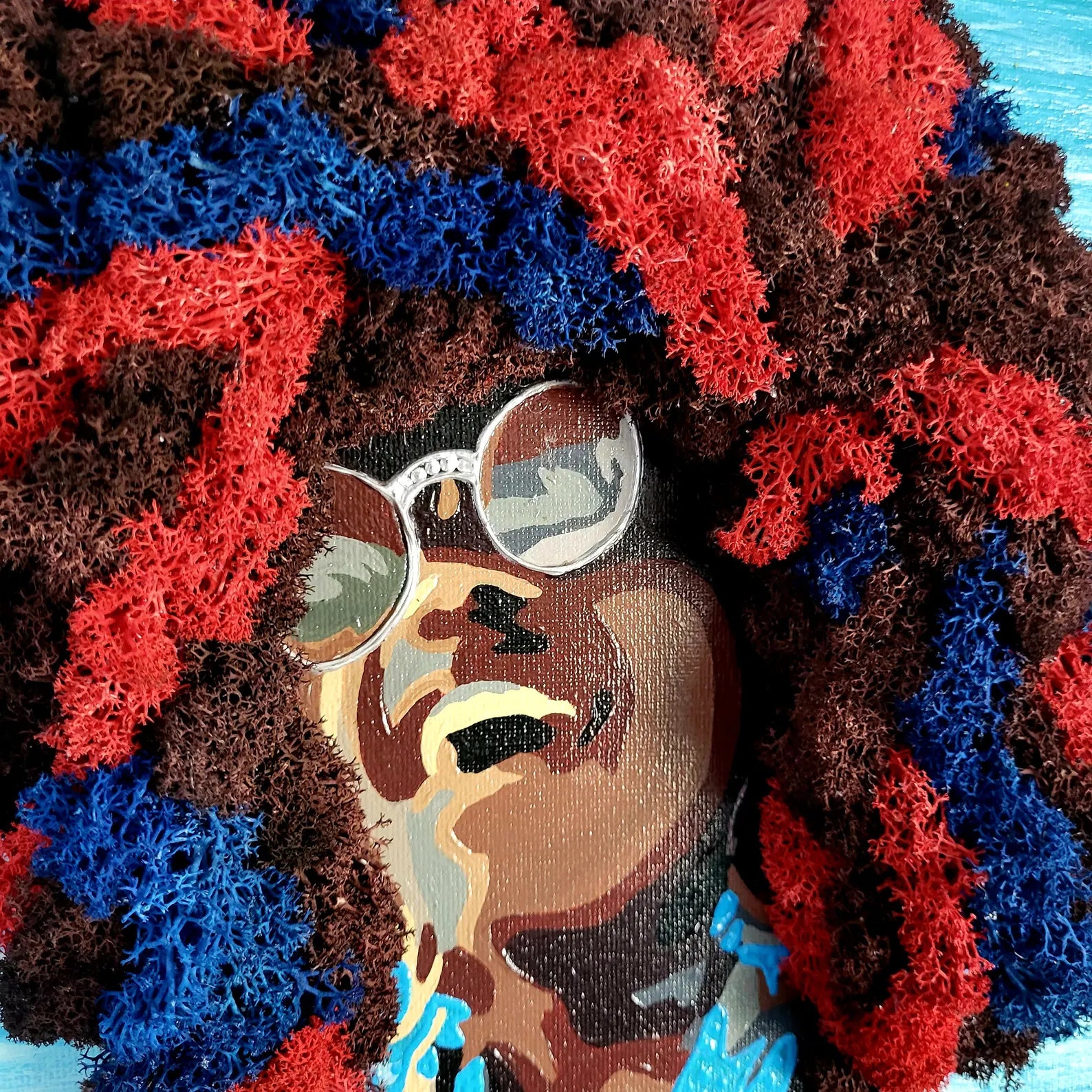 Vibrant Moss Wall Art | Joyful Eco-Friendly Portrait Home Decor