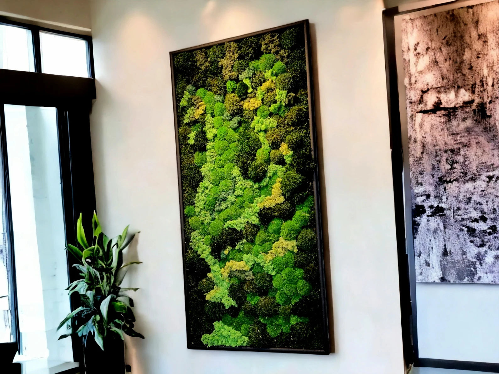 Preserved Moss Wall Art – Eco-Friendly Botanical Decor | Vertical Garden Frame for Home & Office