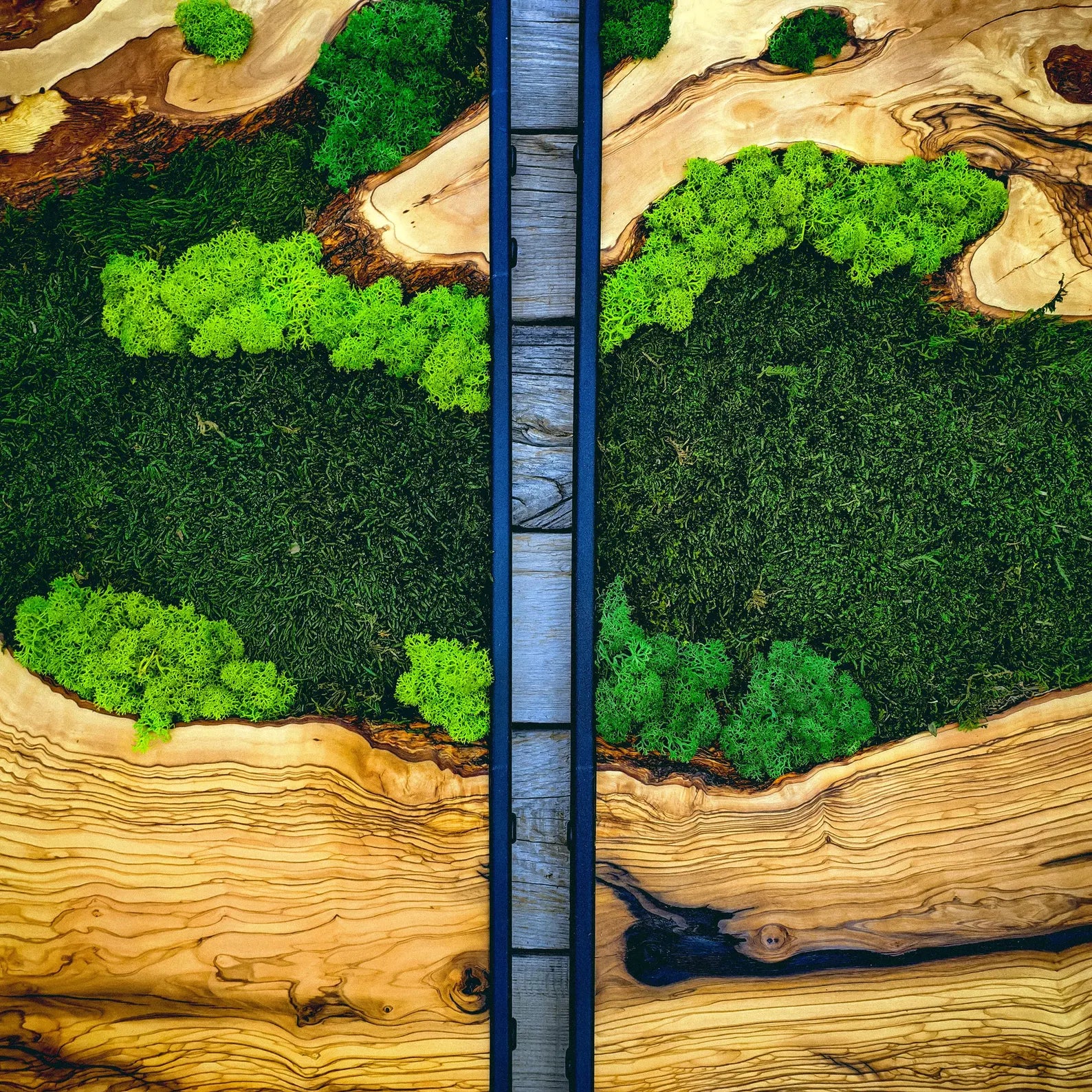 Moss Wall Art – Handmade Wood Frame Preserved Moss Wall Decor for Home or Office