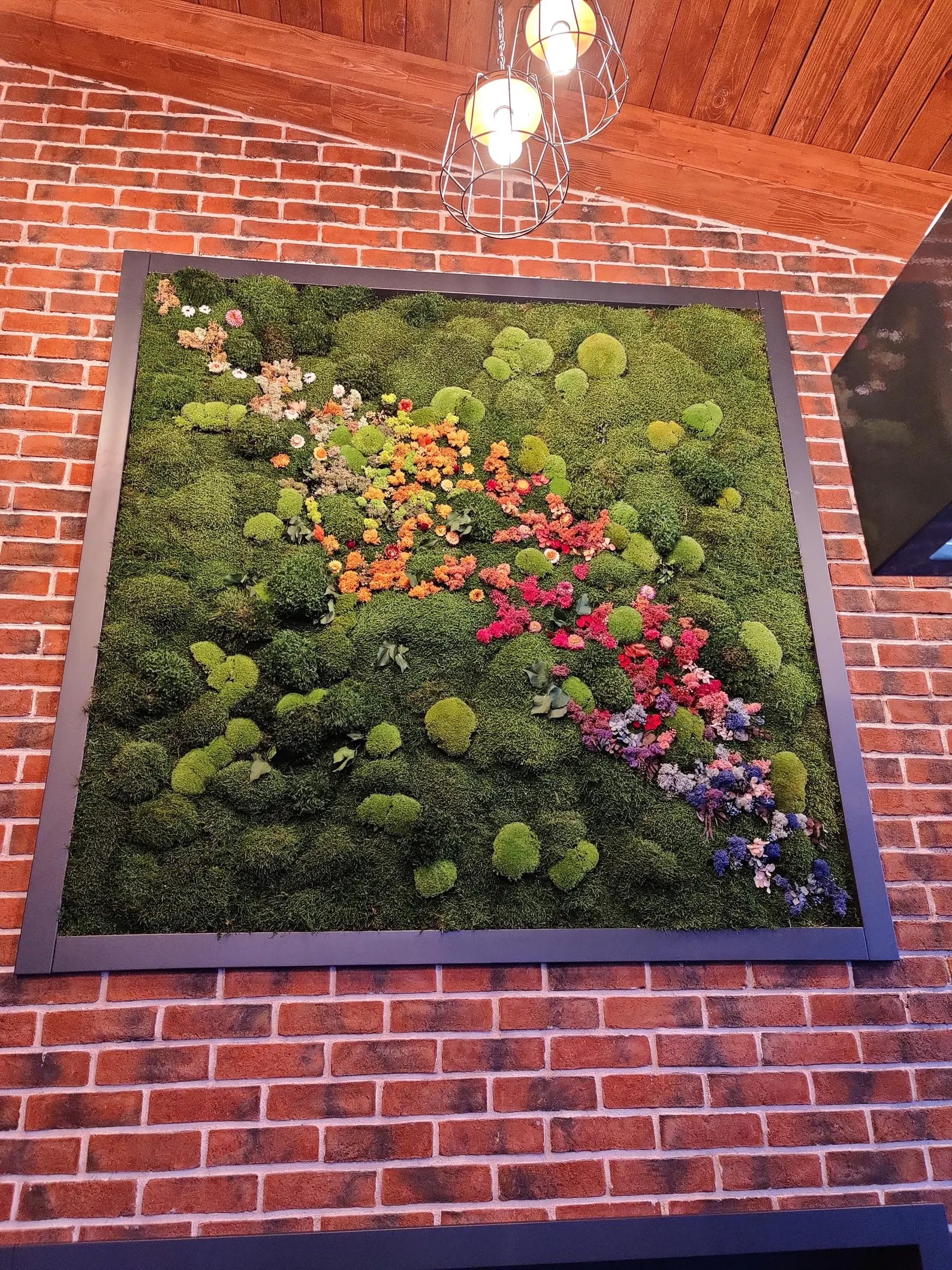 Rainbow Gradient Moss Wall – Handmade Preserved Botanical Indoor Decor