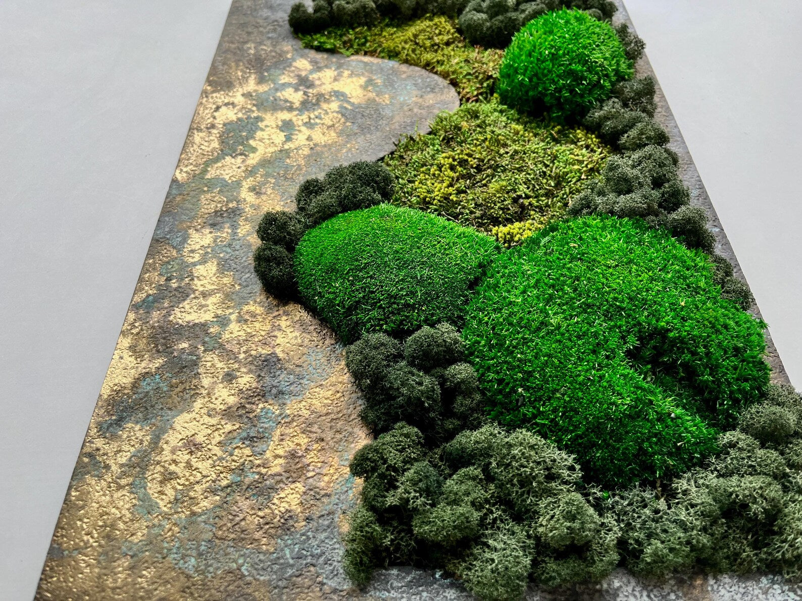 Preserved Moss Wall Decor – Patina Textured Botanical Artwork