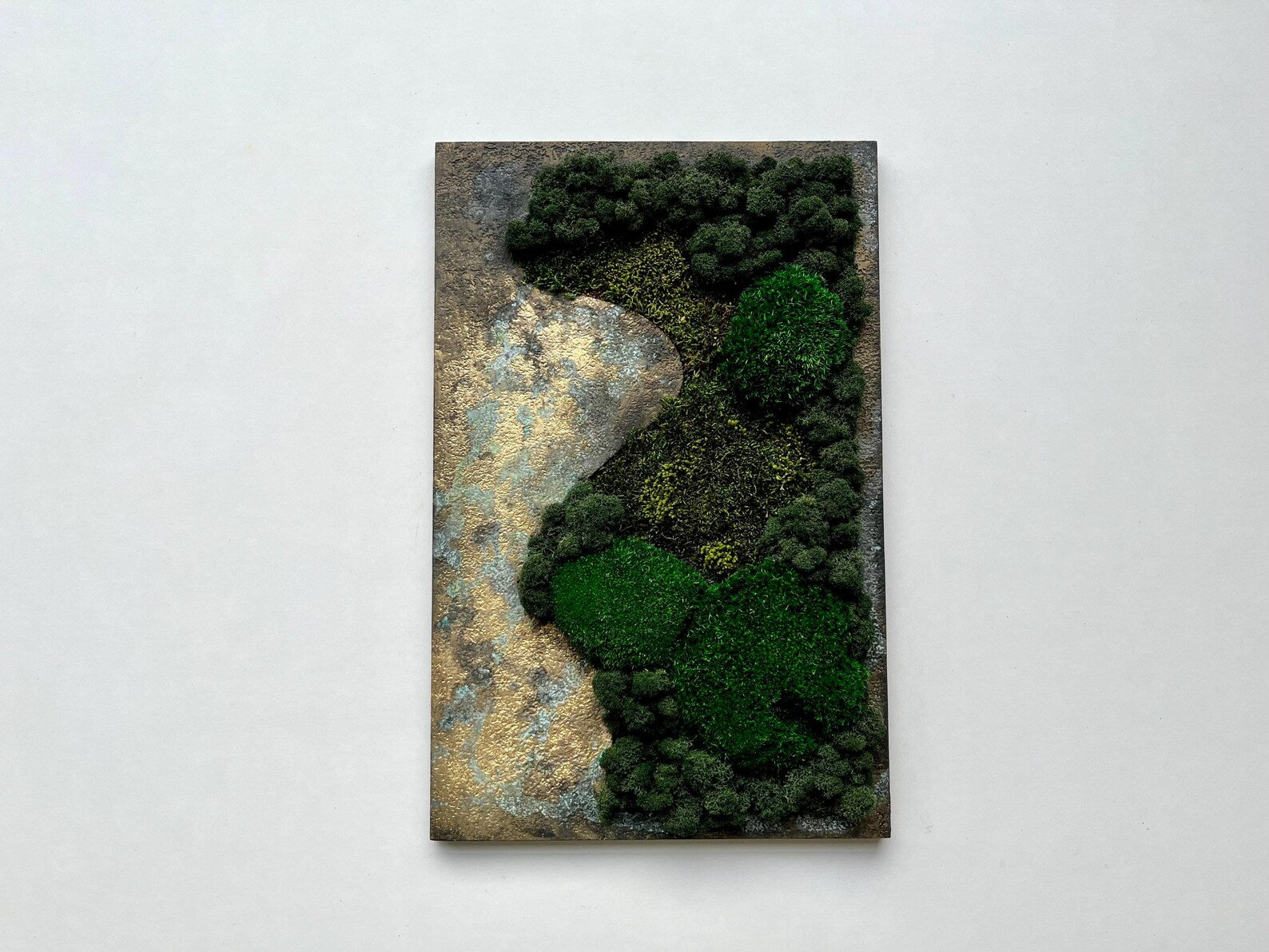Preserved Moss Wall Decor – Patina Textured Botanical Artwork