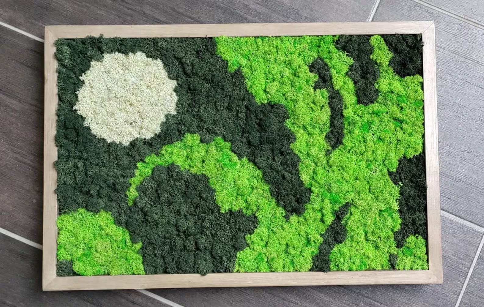 Moss Frame Wall Art – Natural Green Decor for Home and Workspace