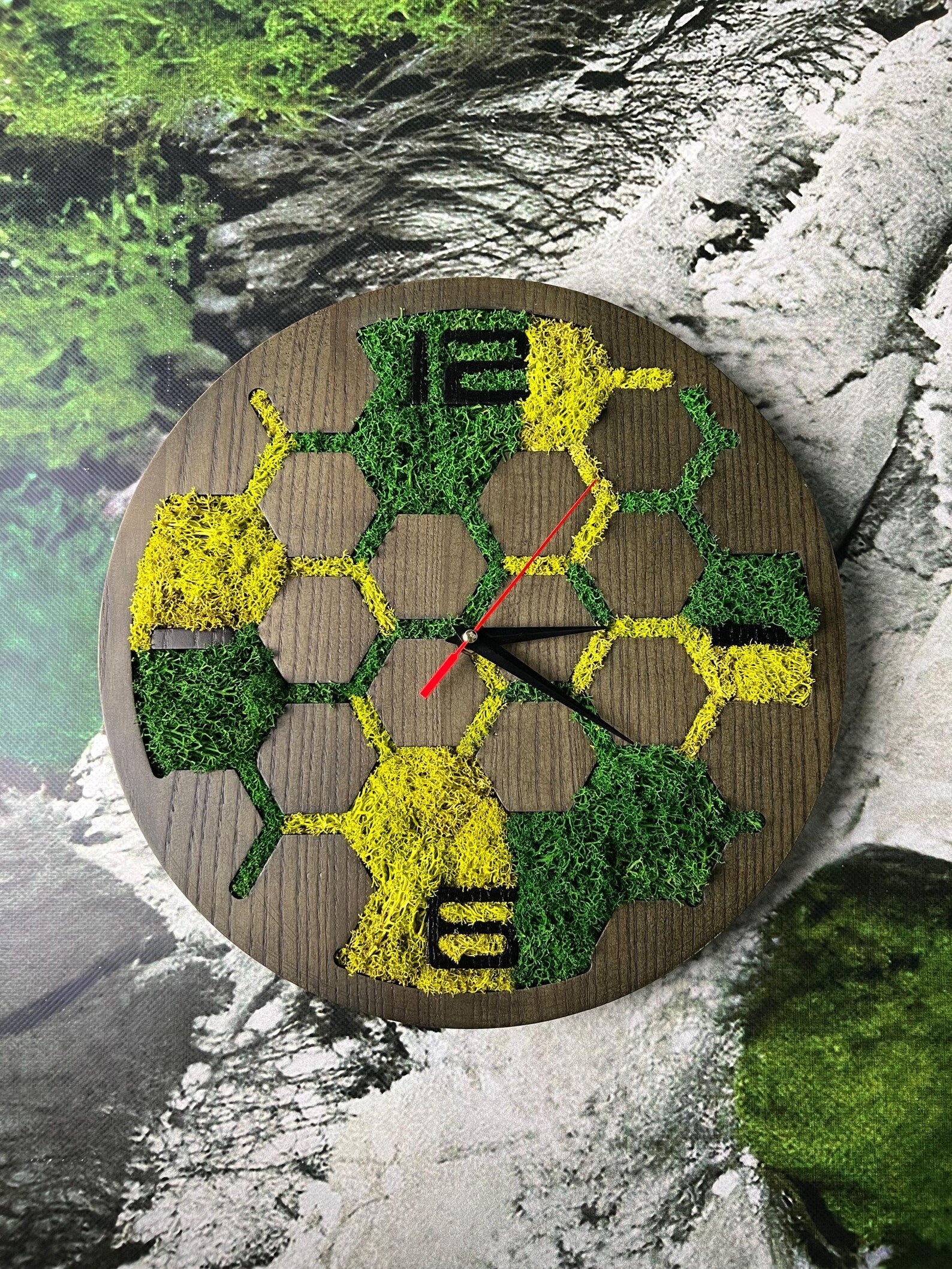 Handmade Olive Wood Wall Clock – Rustic Wooden Wall Decor for Home or Office | Unique Gift & Christmas Clock