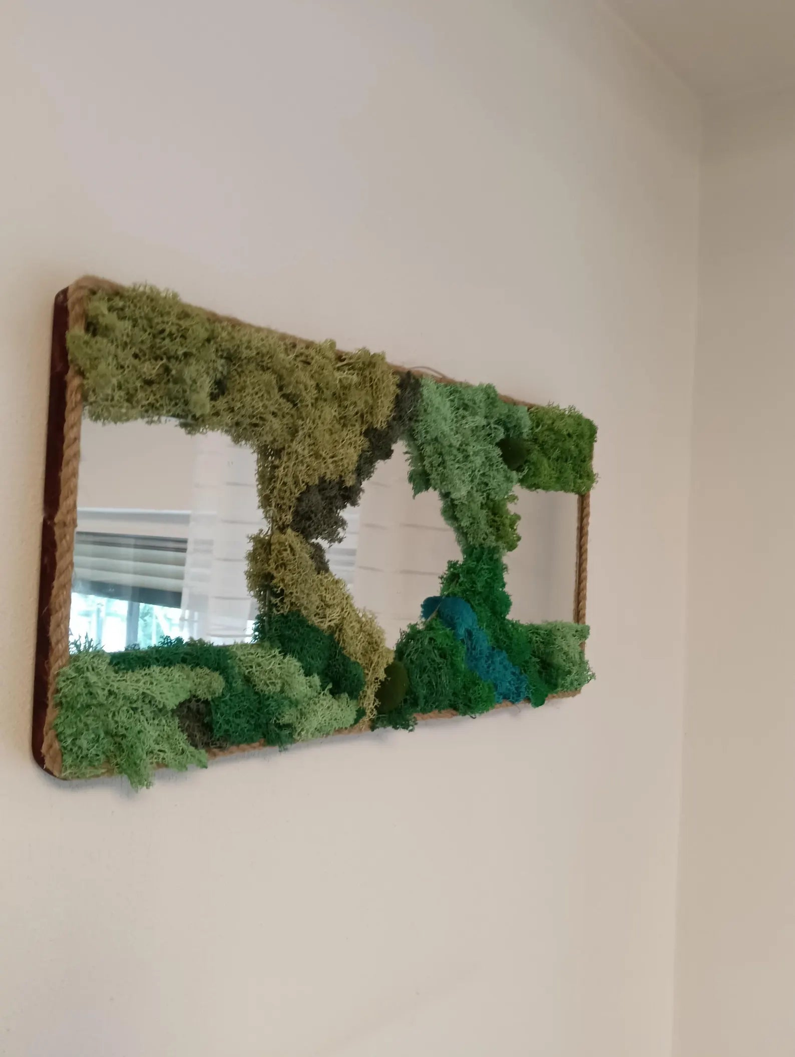 3D Icelandic Moss Mirror – Handmade Eco-Friendly Wall Decor