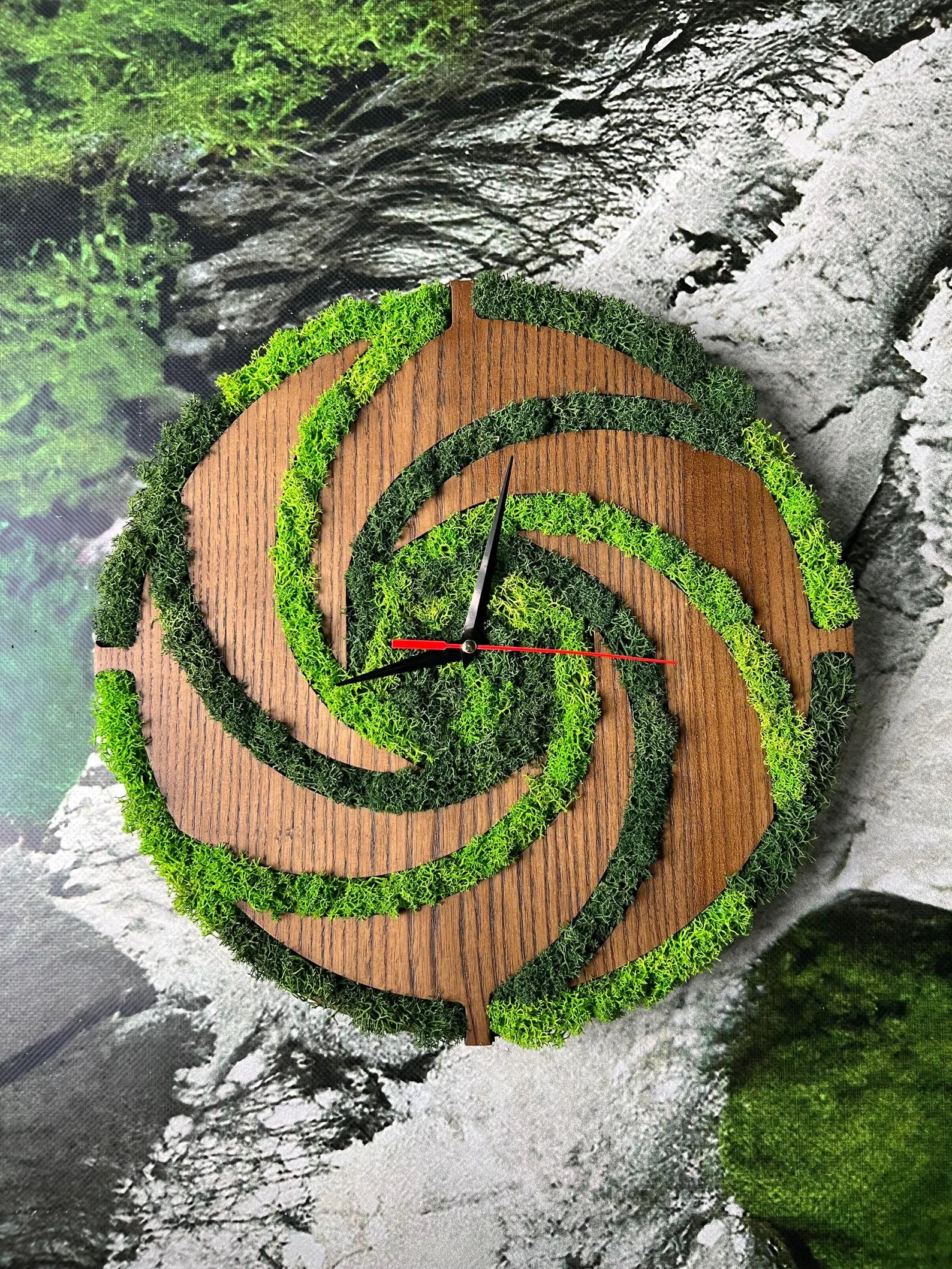 Preserved Moss Wall Clock – Unique Moss Wall Art & Natural Home Decor