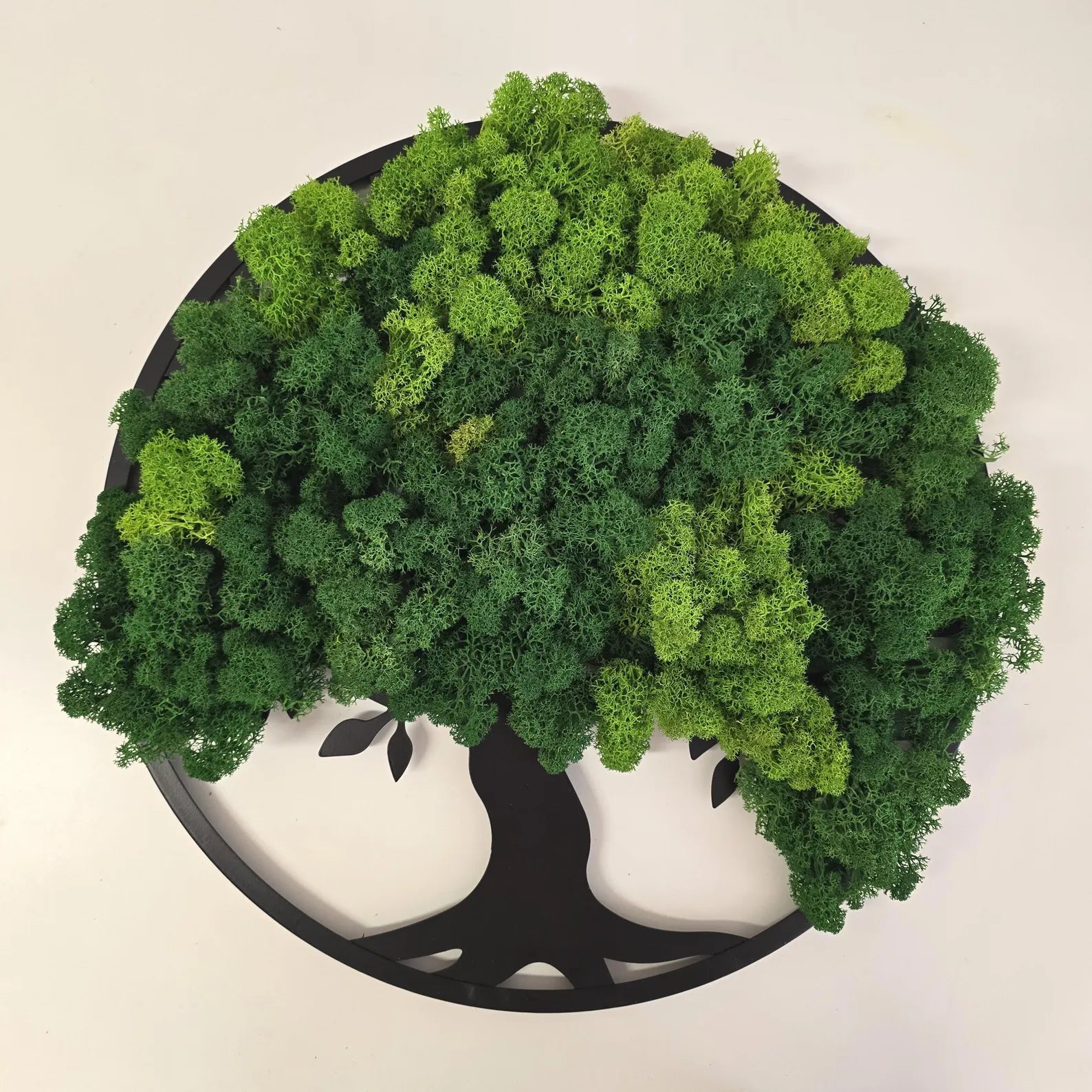 Tree of Life Wall Art – Metal Frame with Preserved Scandinavian Moss | Handmade Natural Decor