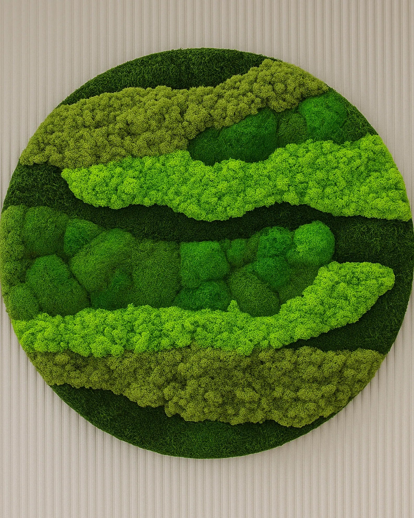 Extra Large Preserved Moss Wall Art – Natural Dried Moss Decor with LED, Aesthetic Wall Hanging for Modern Room & Home