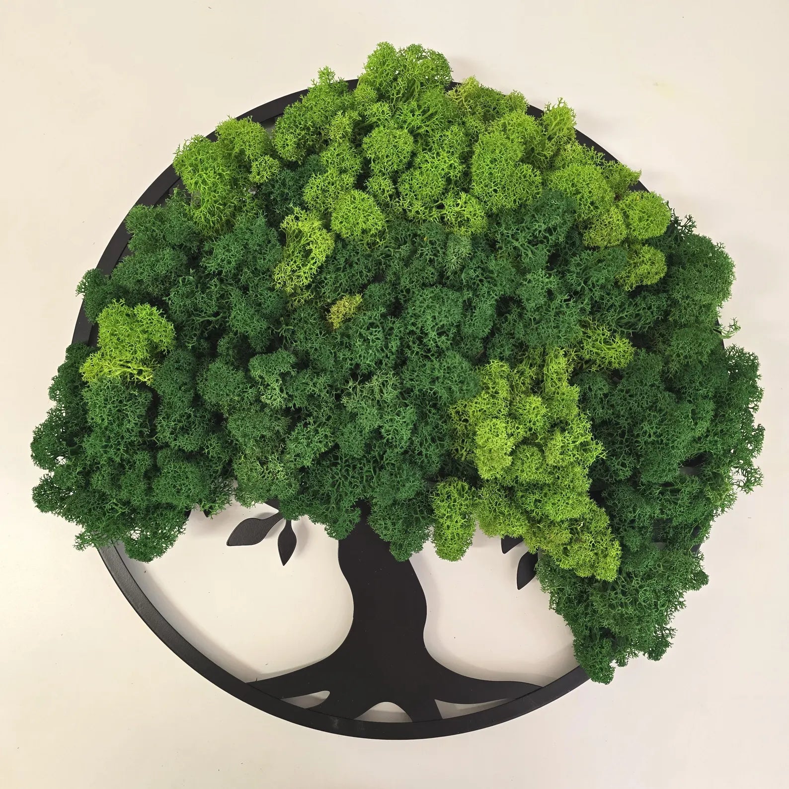 Tree of Life Wall Art – Metal Frame with Preserved Scandinavian Moss | Handmade Natural Decor