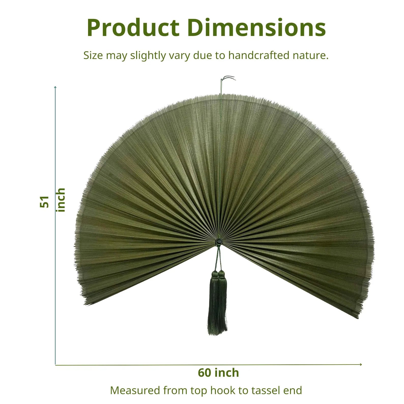 Bamboo Fan Wall Decor – Oversized Folding Fan Headboard, Boho Wall Art for Bedroom, Japanese Style Wall Hanging