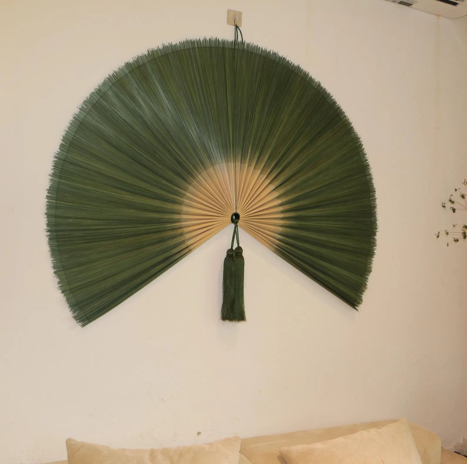 Bamboo Fan Wall Decor – Oversized Folding Fan Headboard, Boho Wall Art for Bedroom, Japanese Style Wall Hanging